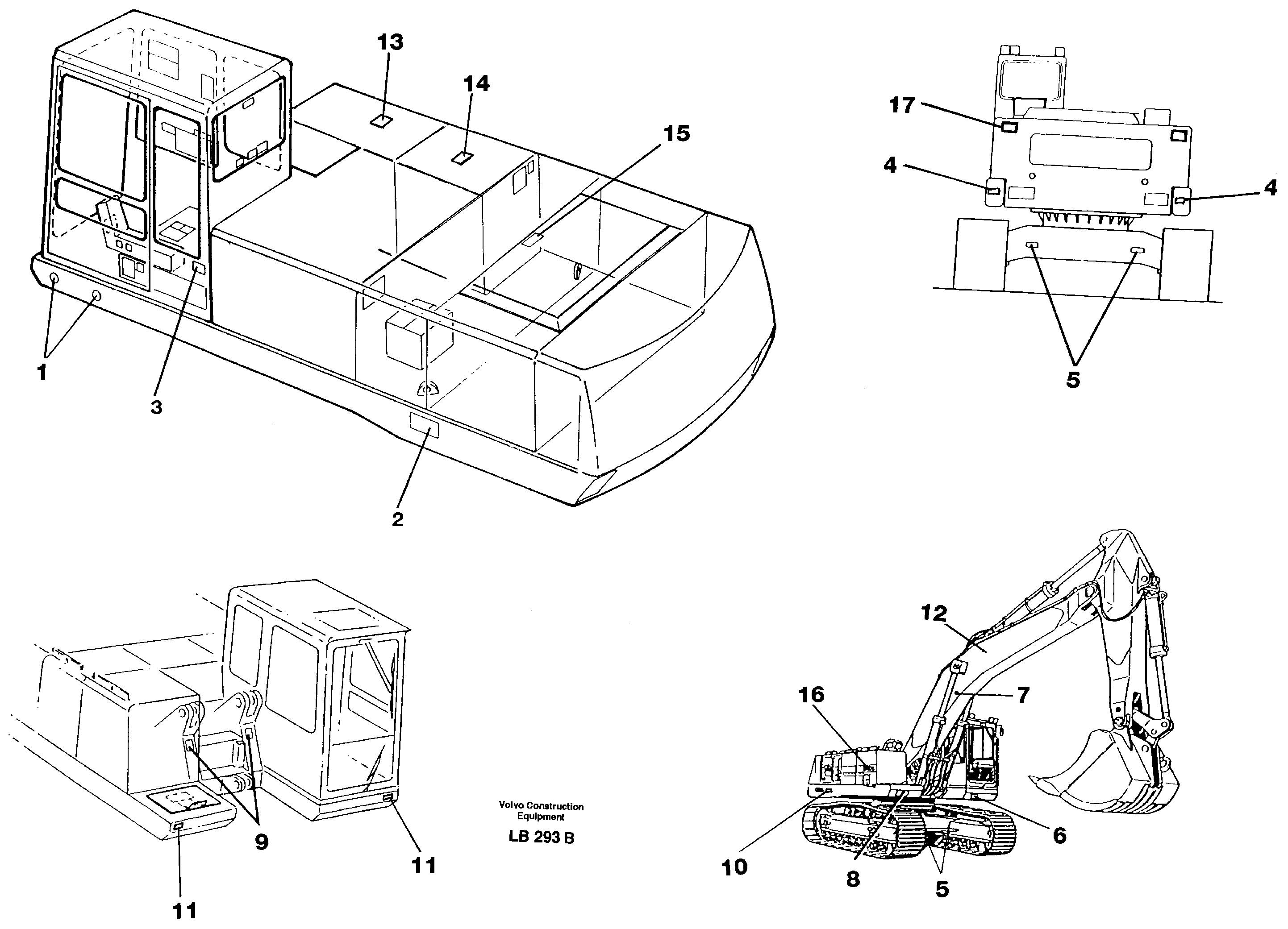 Sign plates and transfer,outer location — volvo parts diagram