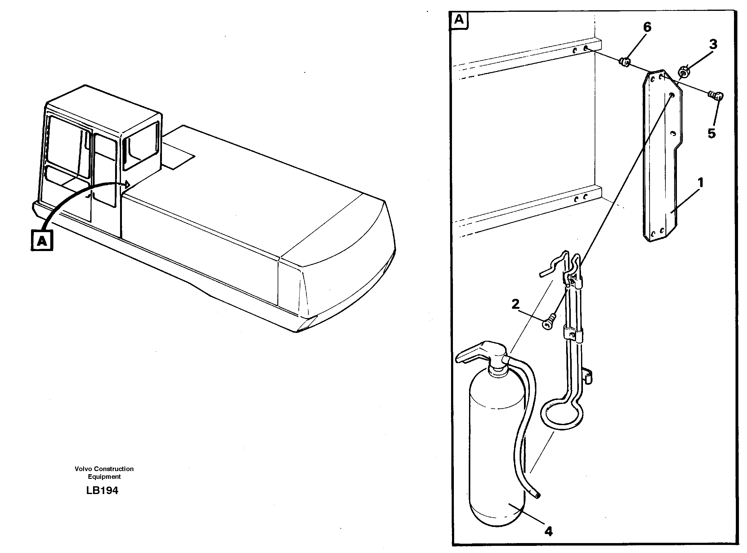 Fire extinguisher  14248860 — volvo parts diagram