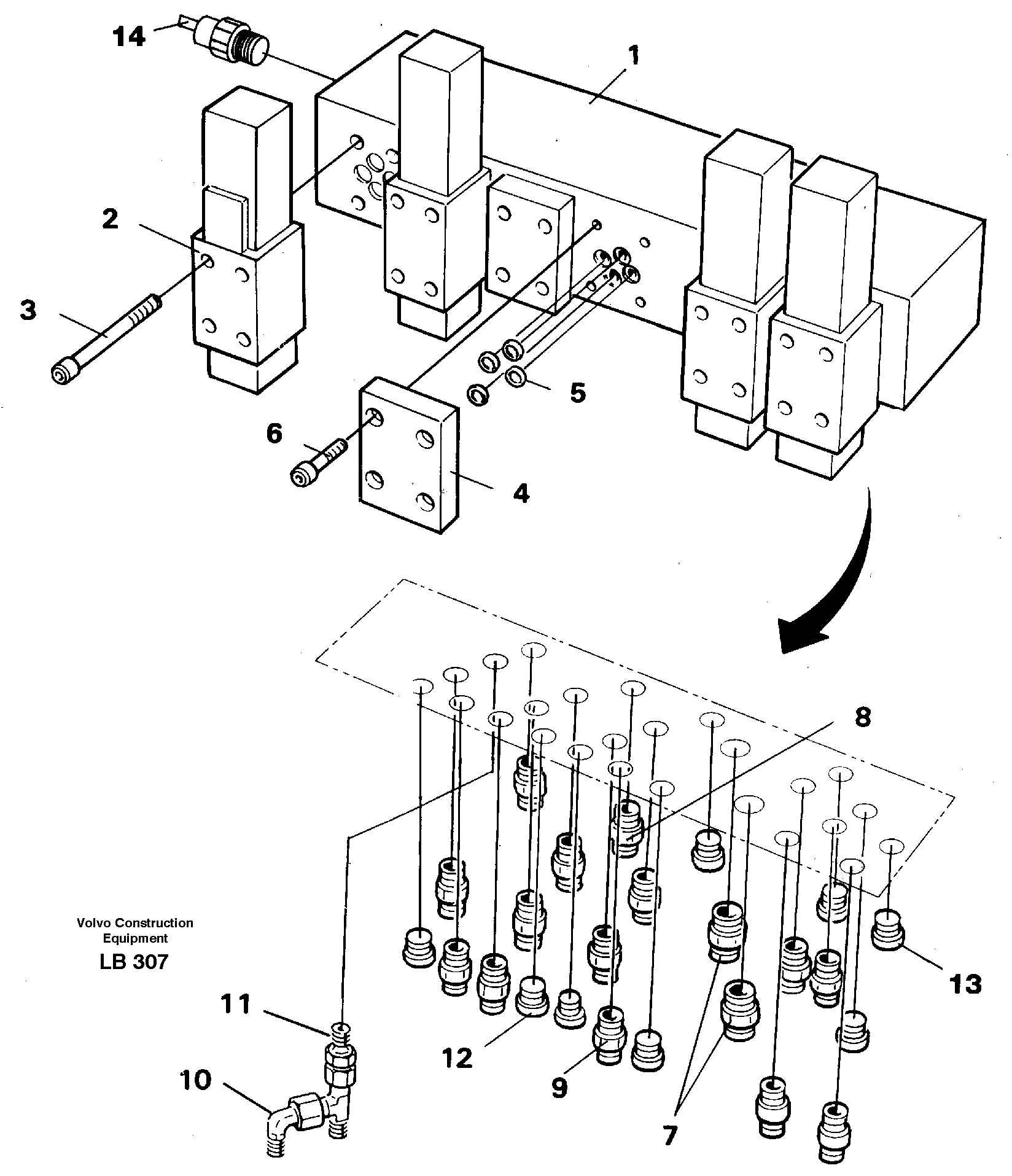 Control valve block — volvo parts diagram