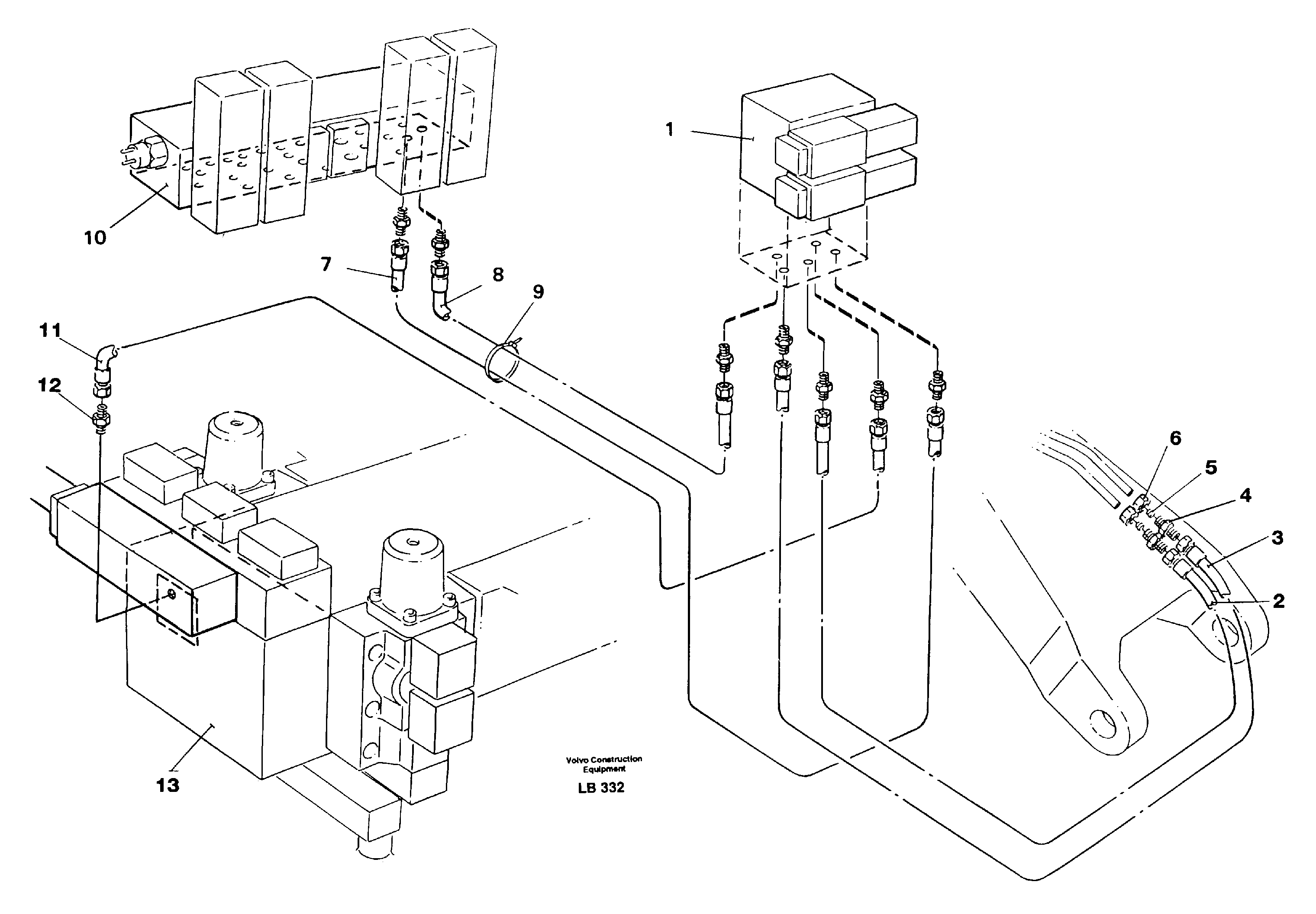 Hydr. quick fit equipm. on super structure  14263745 — volvo parts diagram