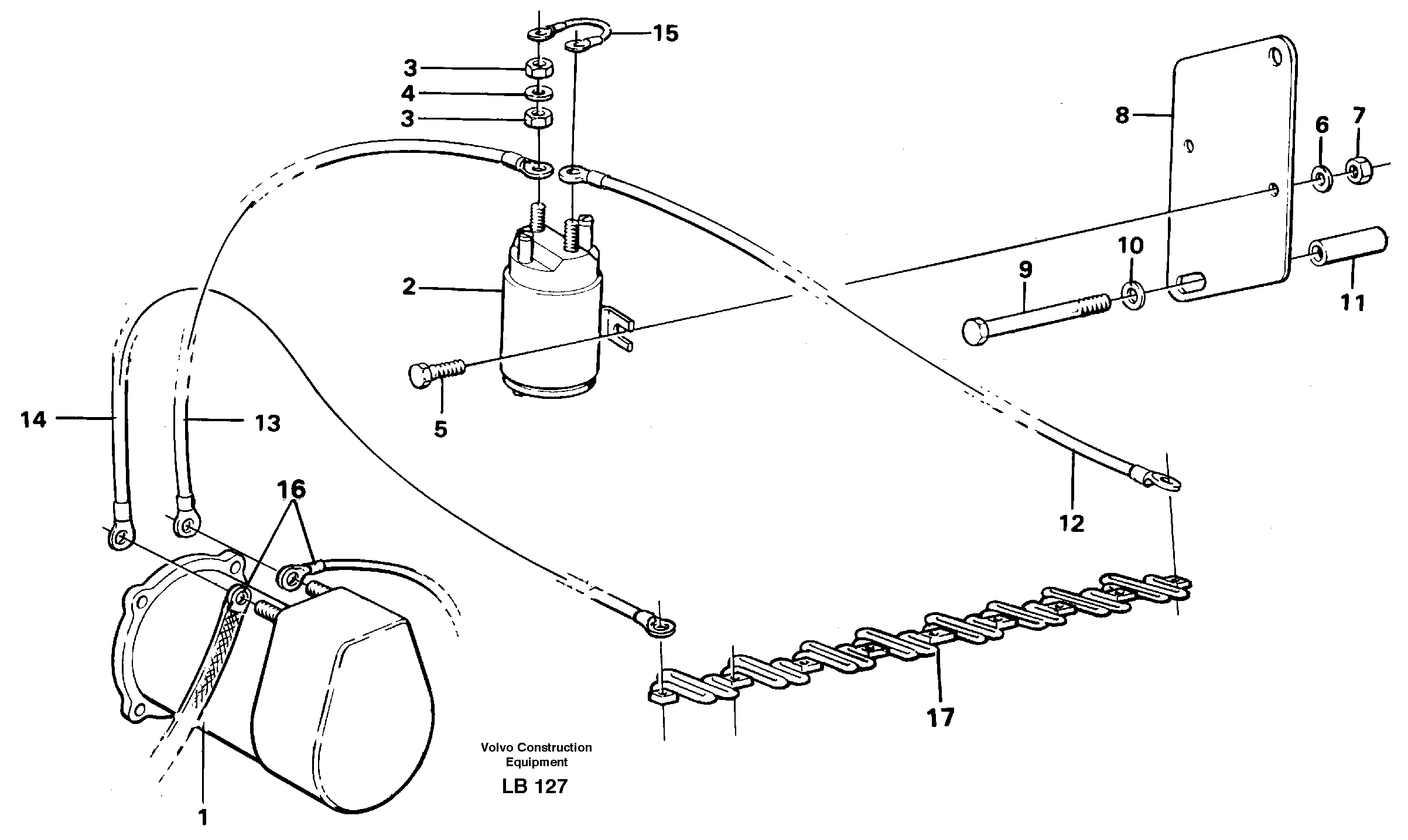 Starter element, assembly — volvo parts diagram