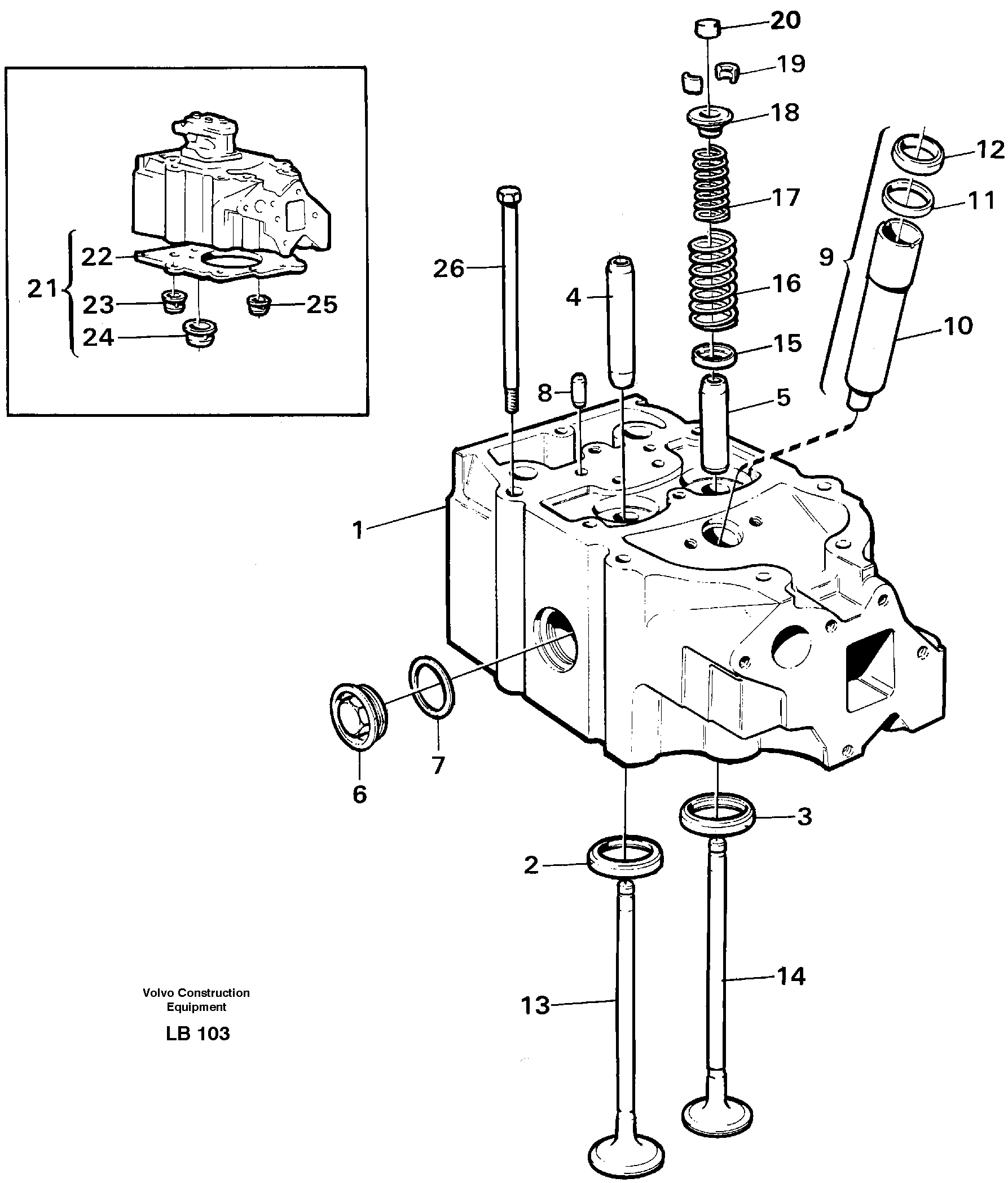 Cylinder head. — volvo parts diagram