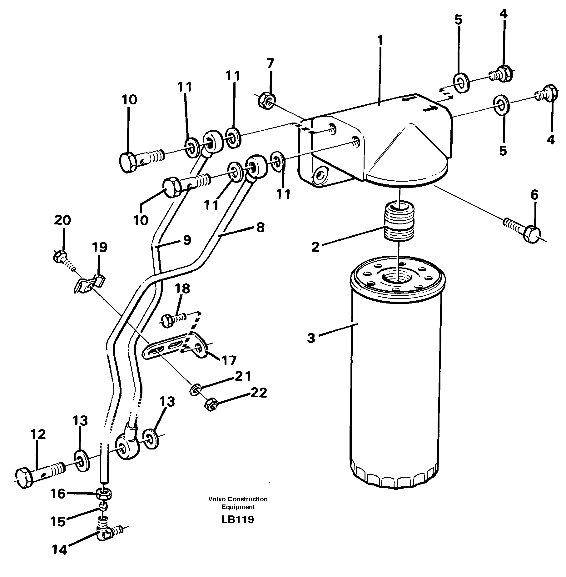 Oil filter, by pass — volvo parts diagram