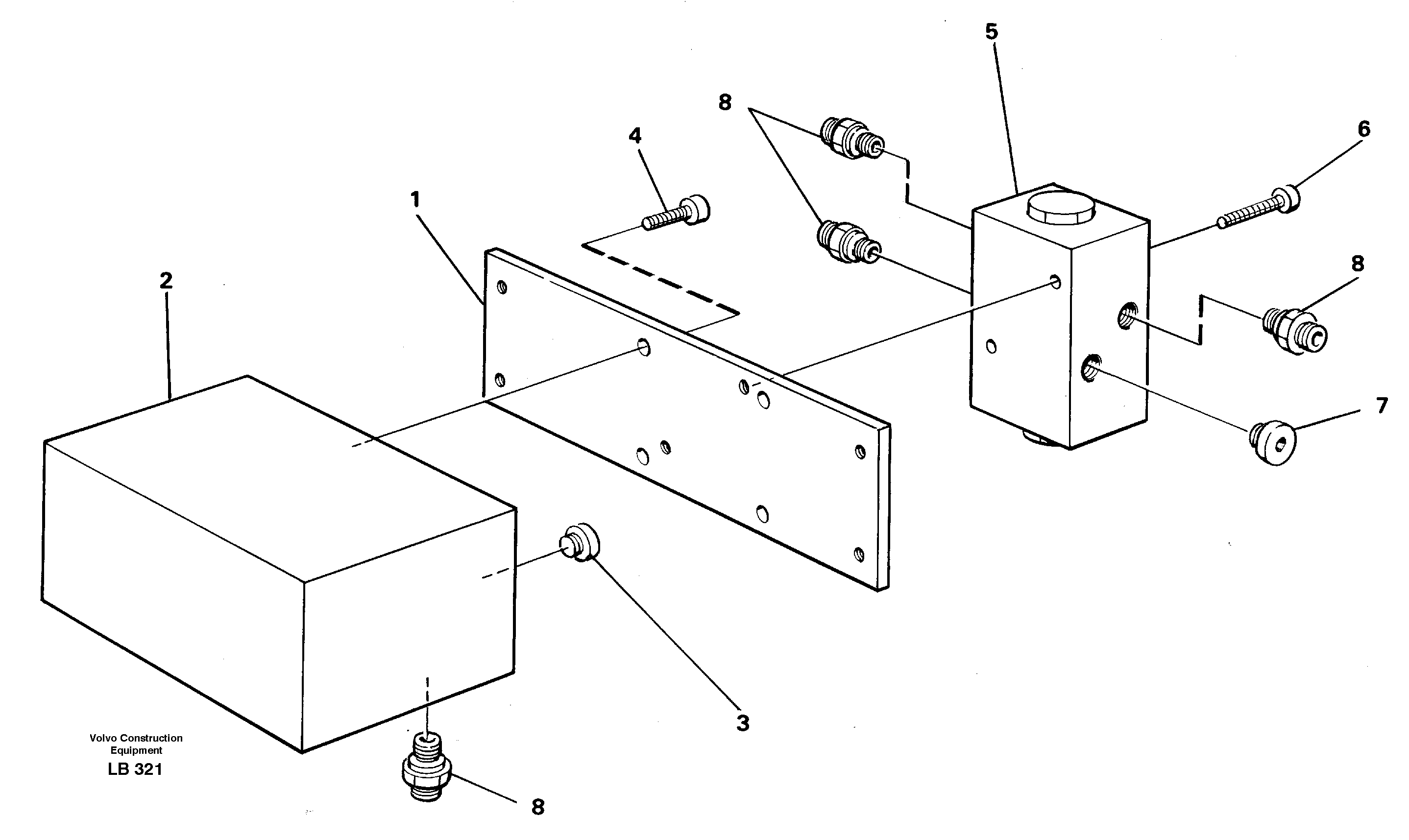 Control block, travel/servo — volvo parts diagram