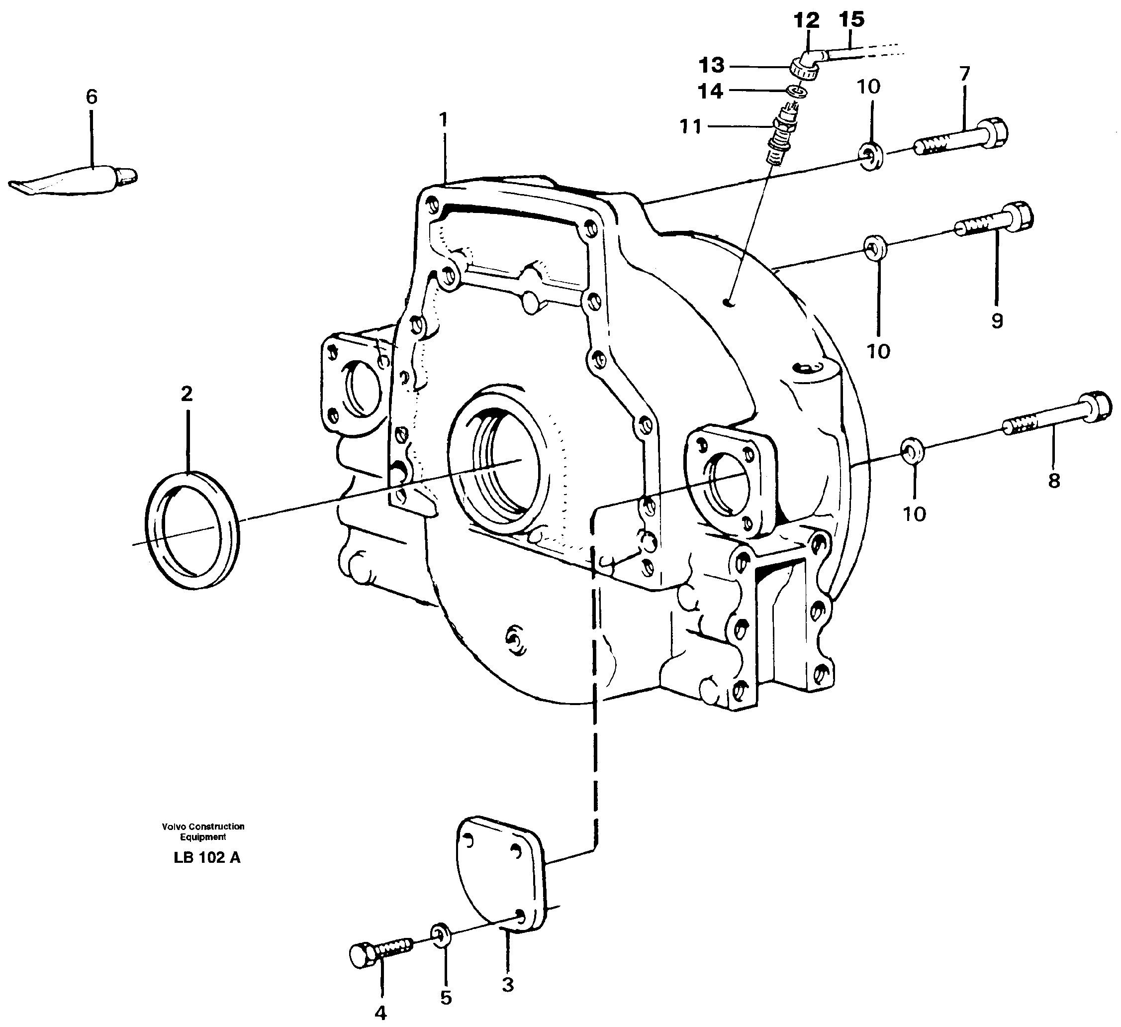 Flywheel housing — volvo parts diagram