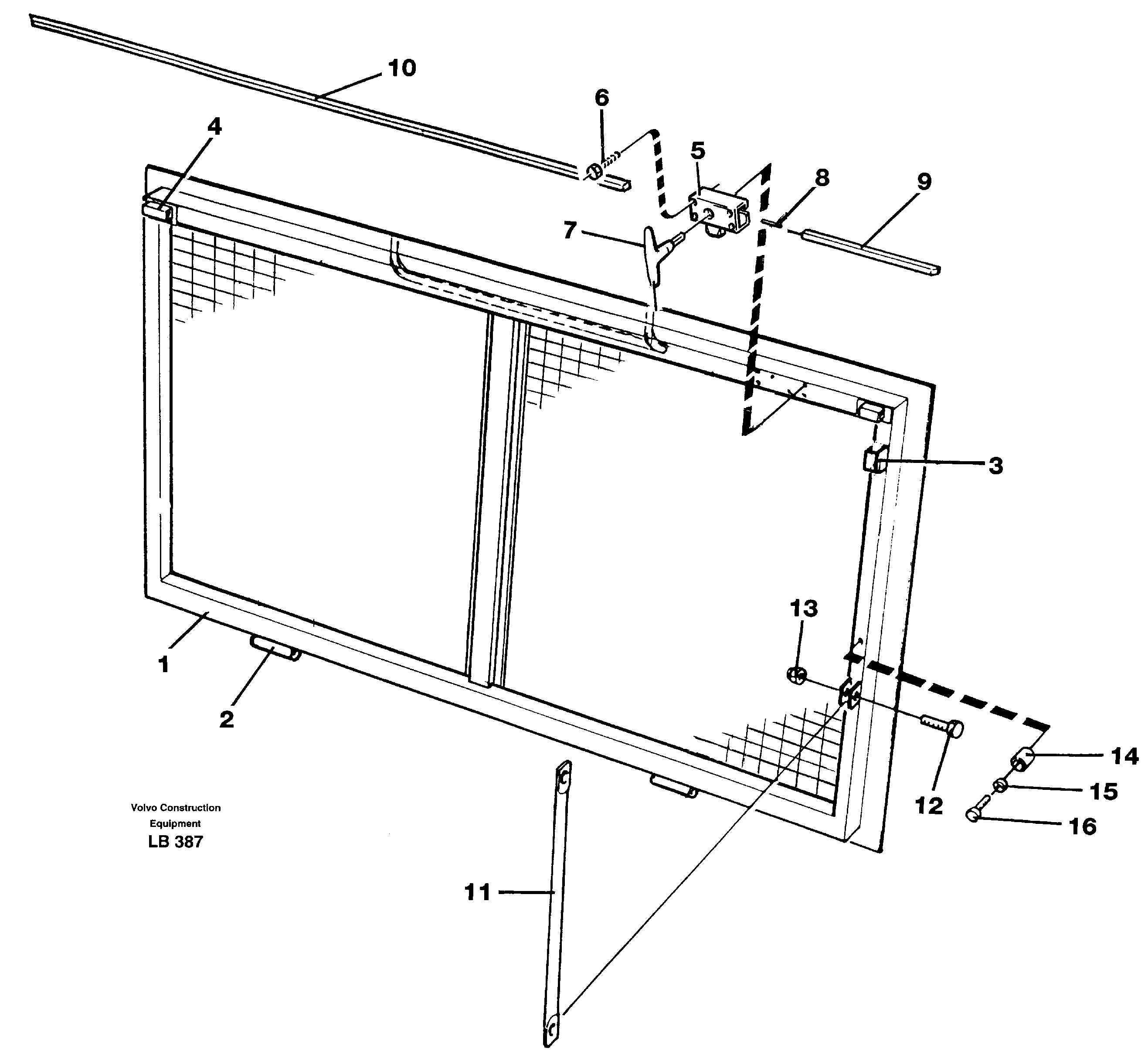 Hatch, slewing gear box  SER NO 1817 - — volvo parts diagram