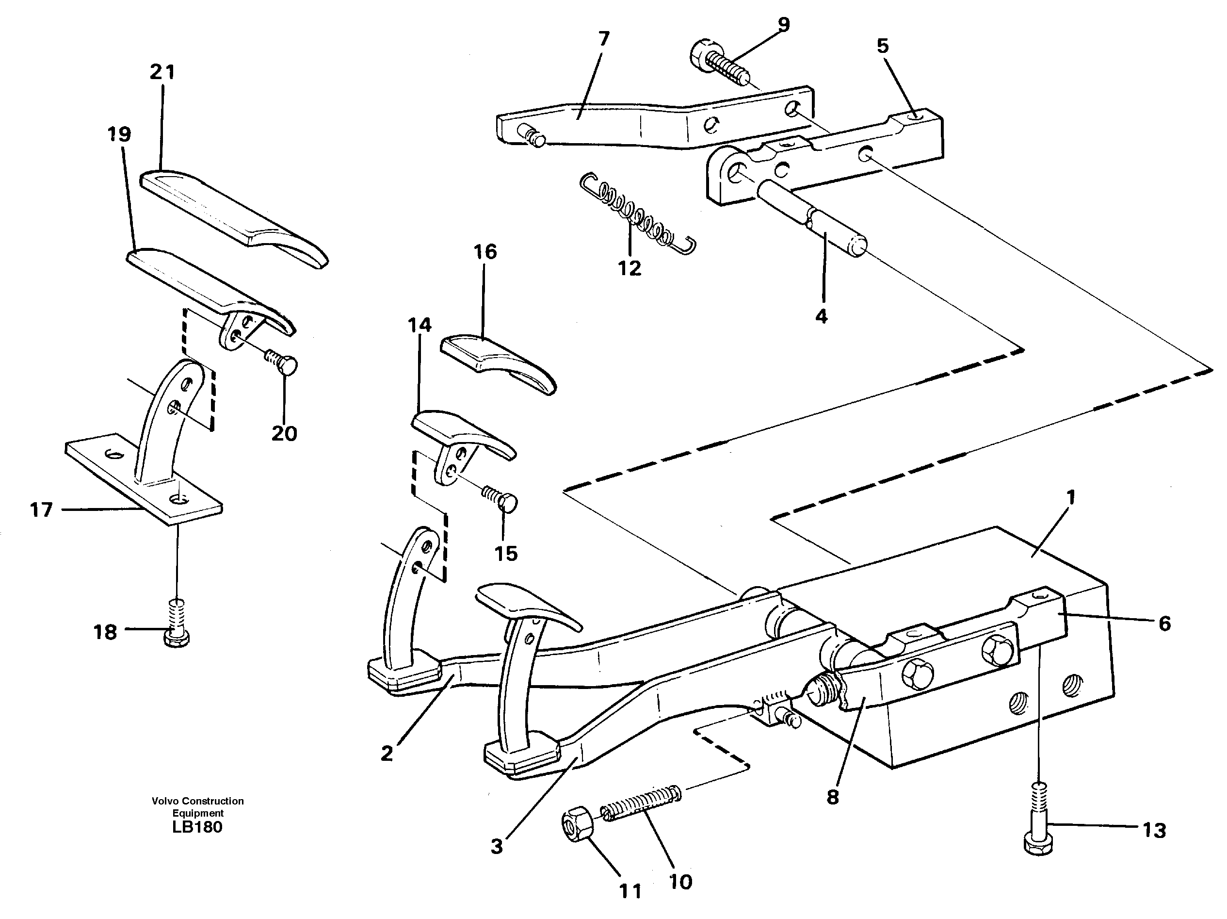 Pedal valve with foot rest — volvo parts diagram