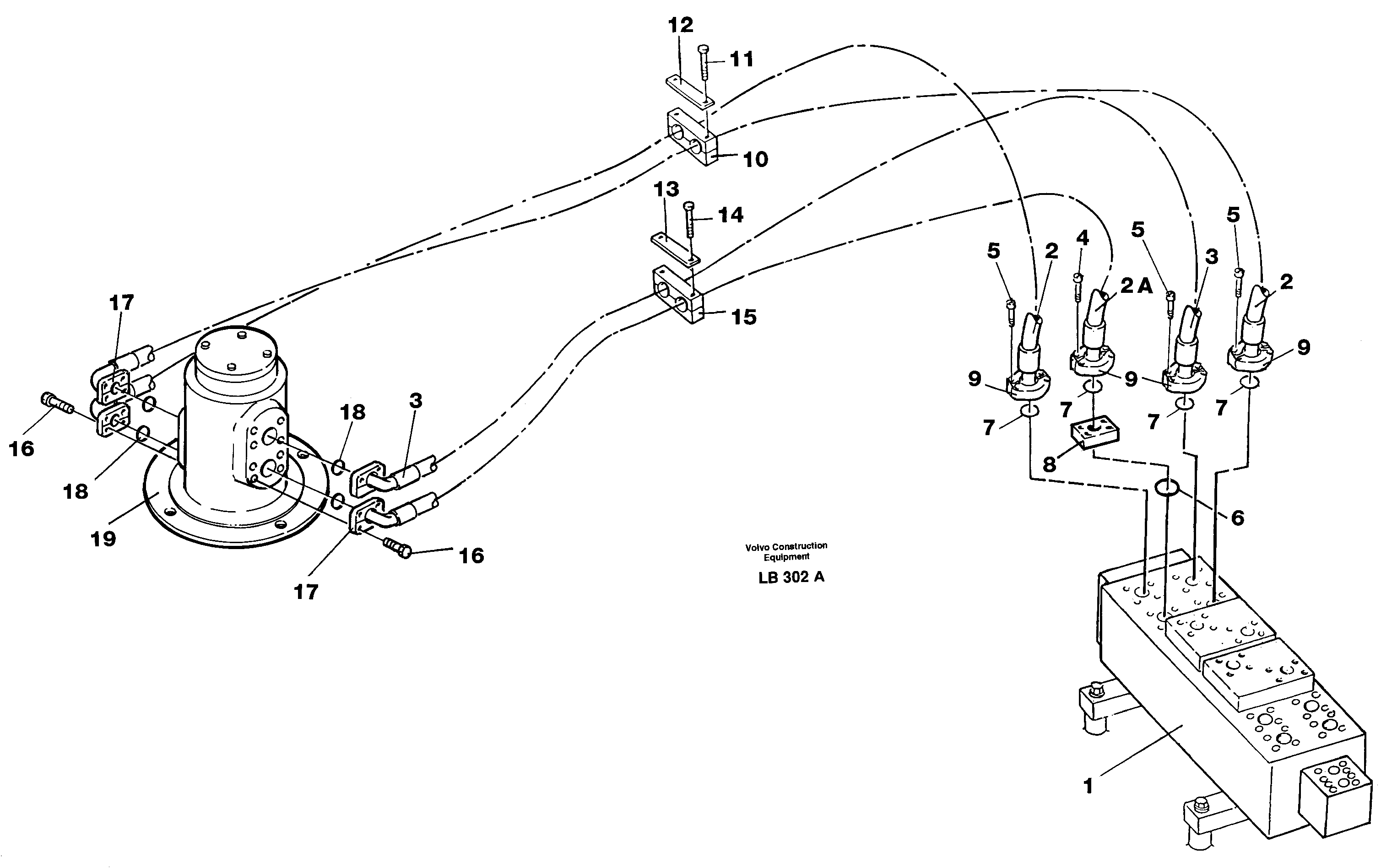 Hydraulic system, travel — volvo parts diagram