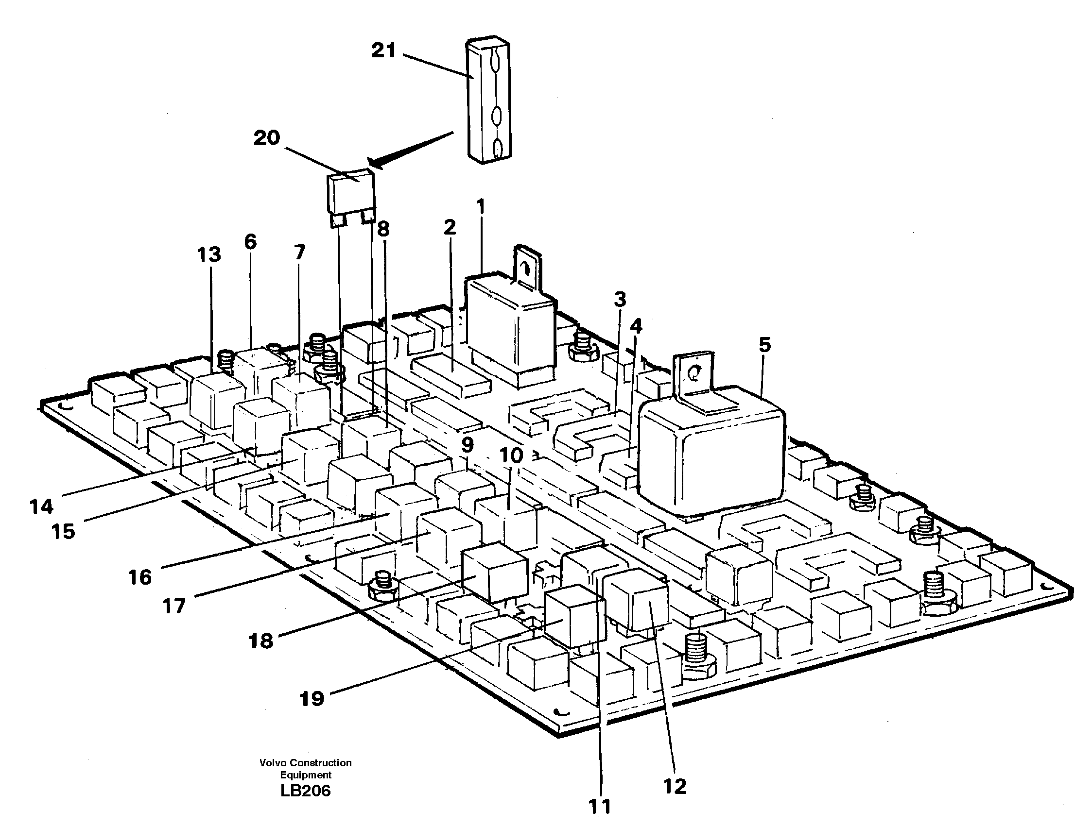 Electrical distribution unit, relay — volvo parts diagram