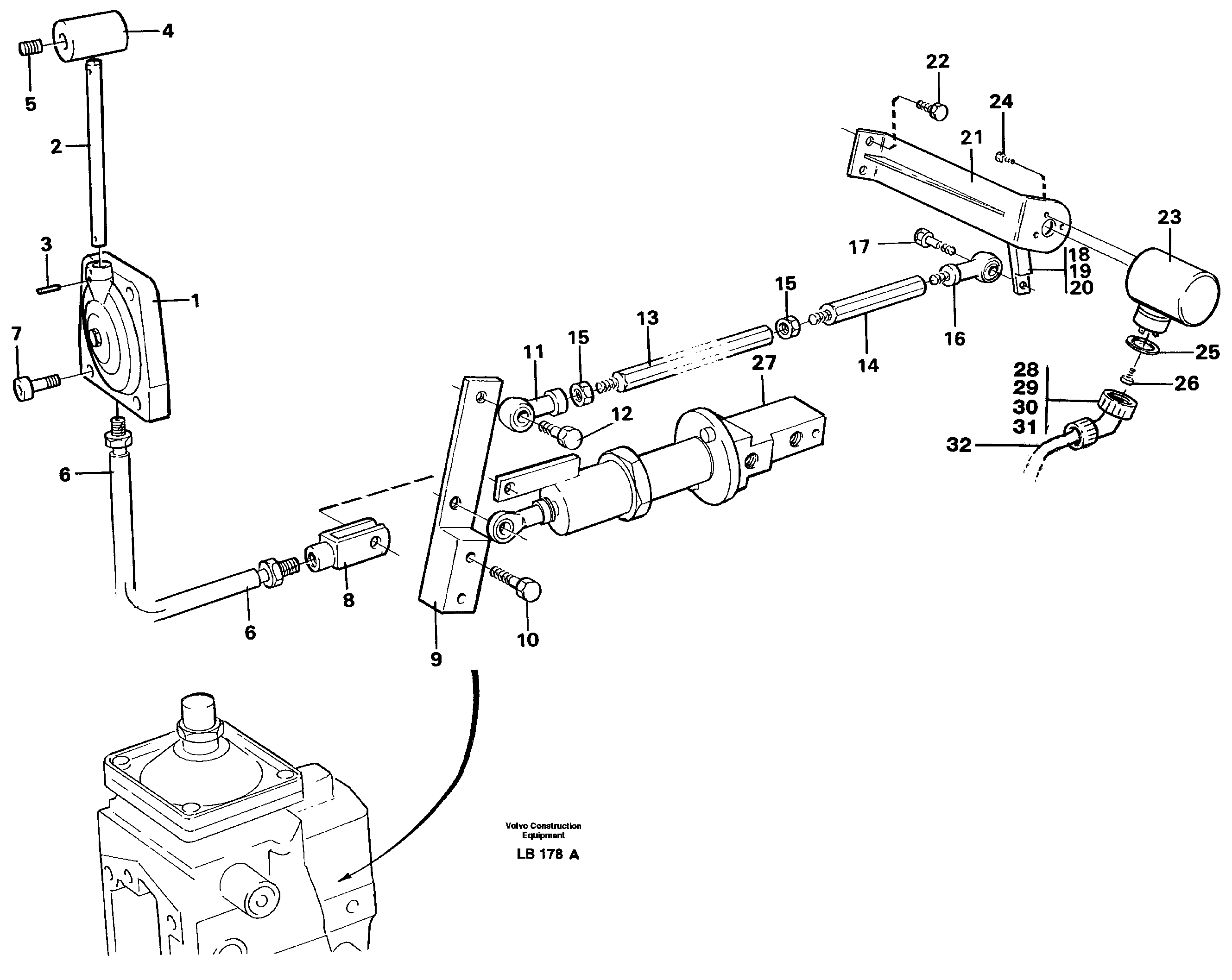 Throttle control — volvo parts diagram