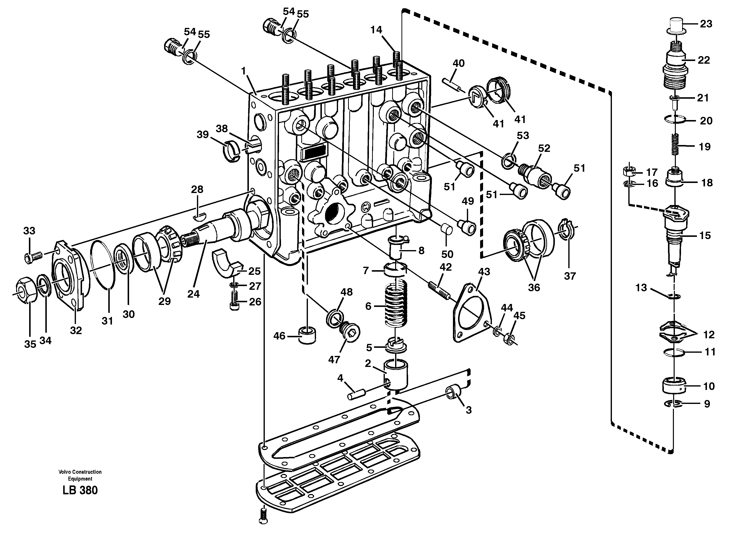 Injection pump — volvo parts diagram