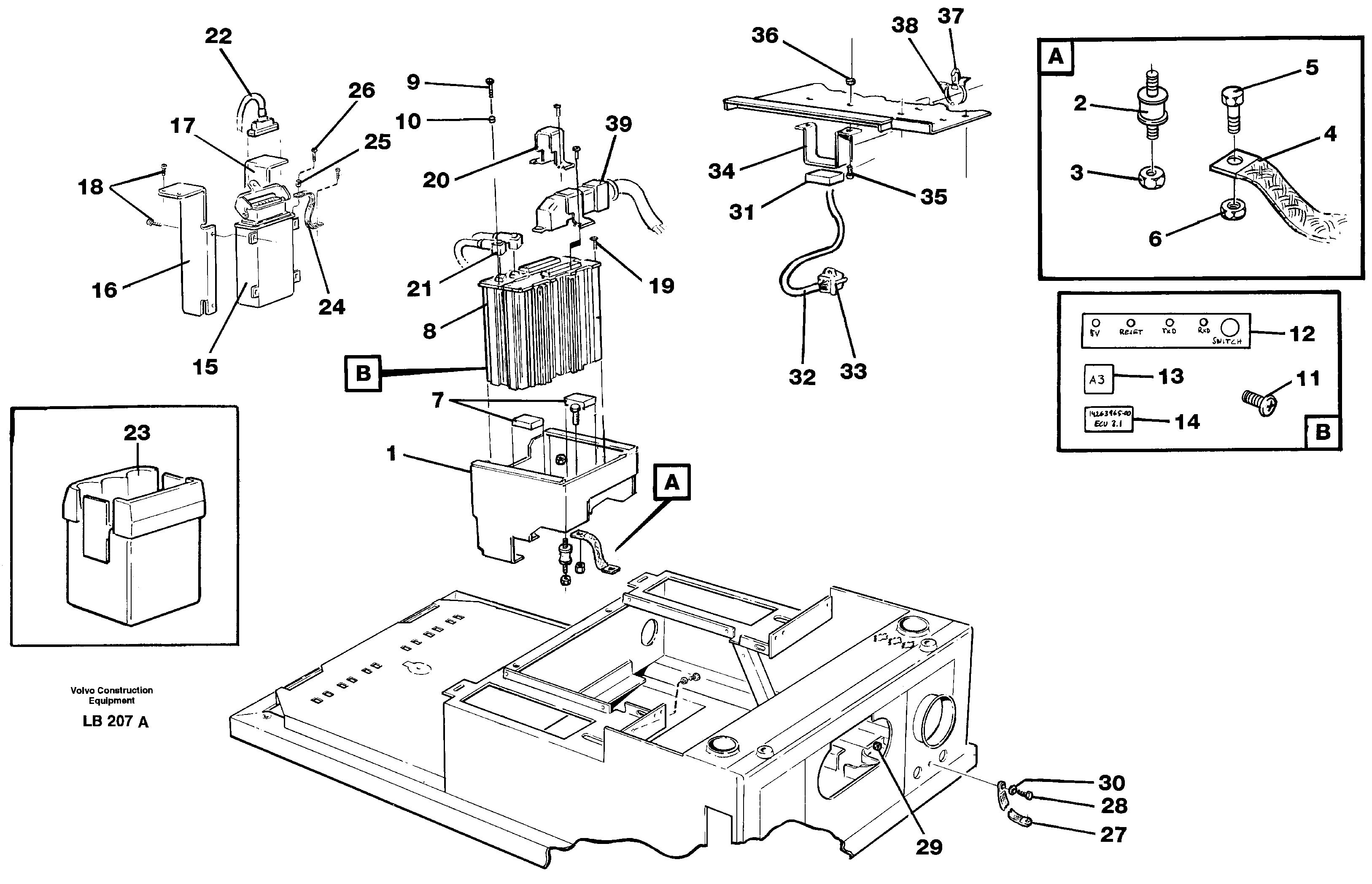 Electric installation on driver's seat — volvo parts diagram