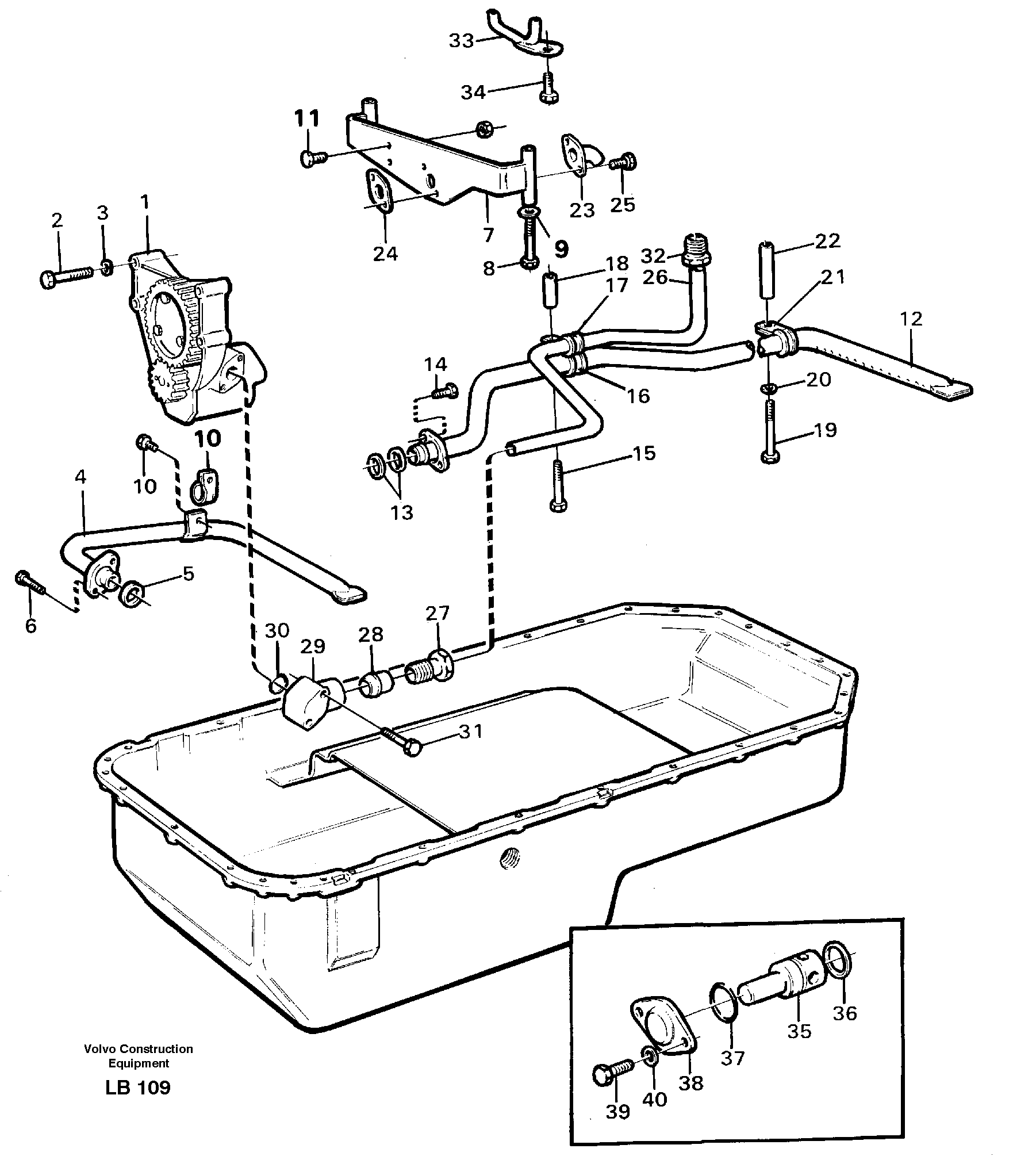 Lubricating oil system — volvo parts diagram