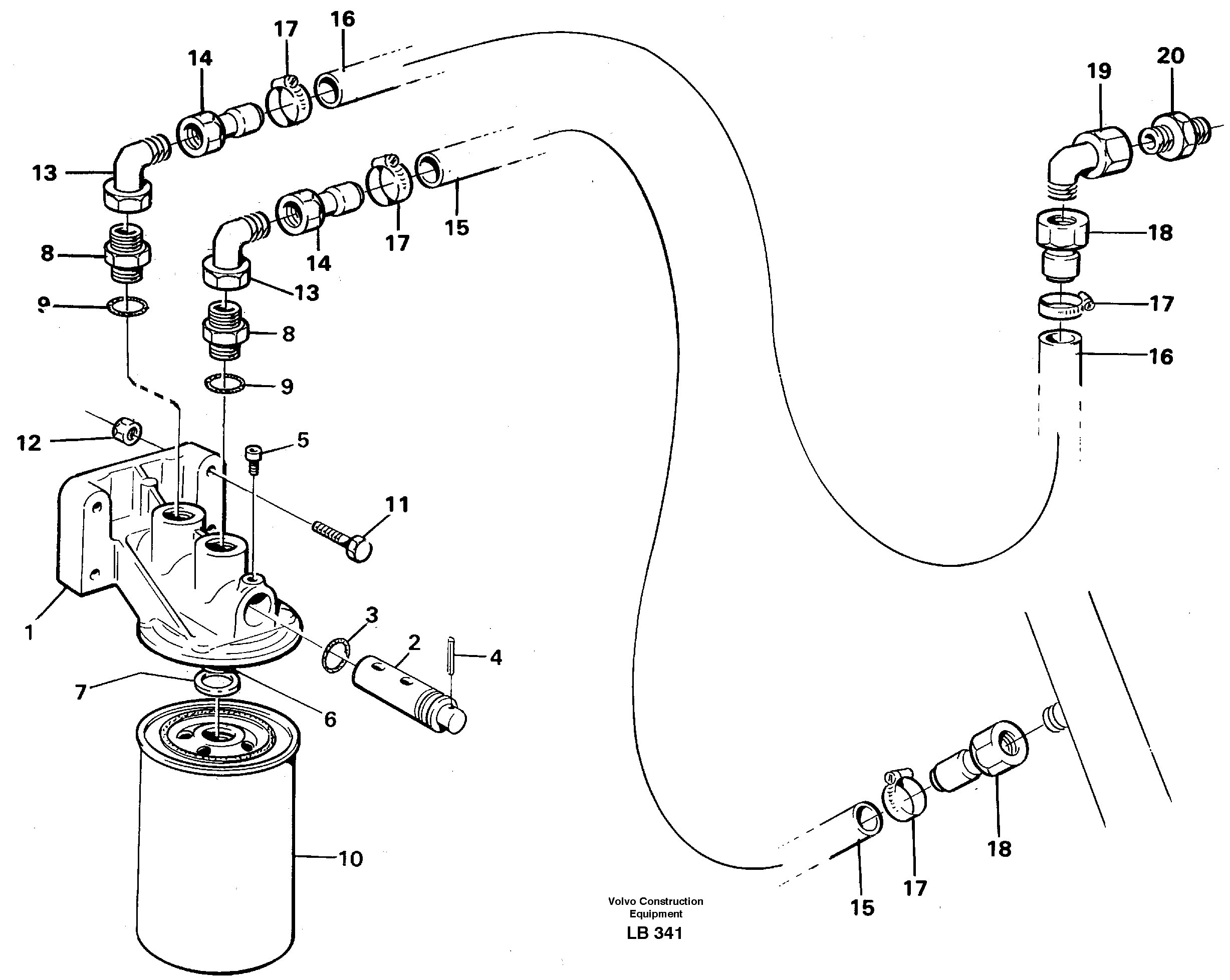 Coolant filter  14263575 — volvo parts diagram
