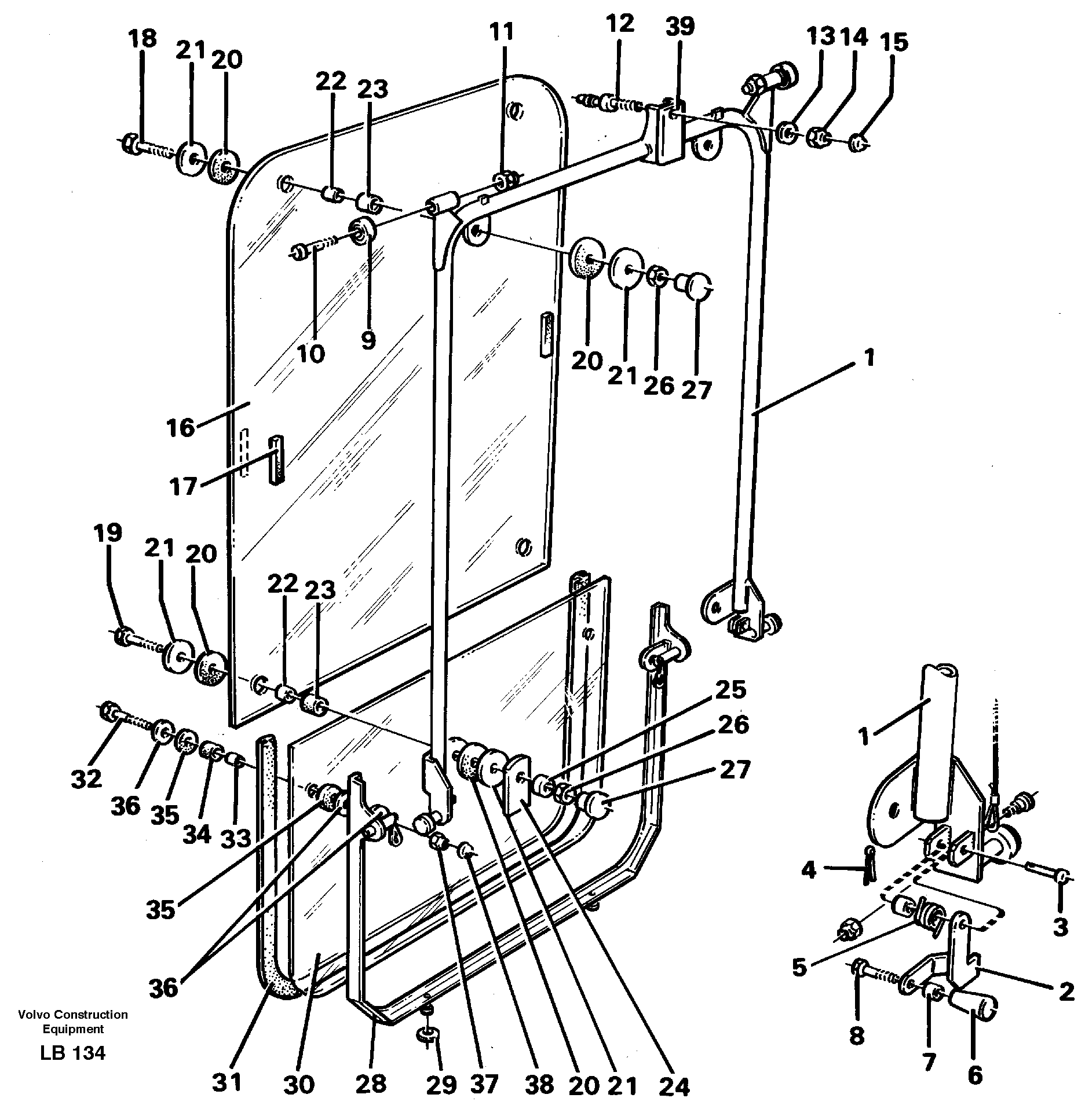 Front window — volvo parts diagram