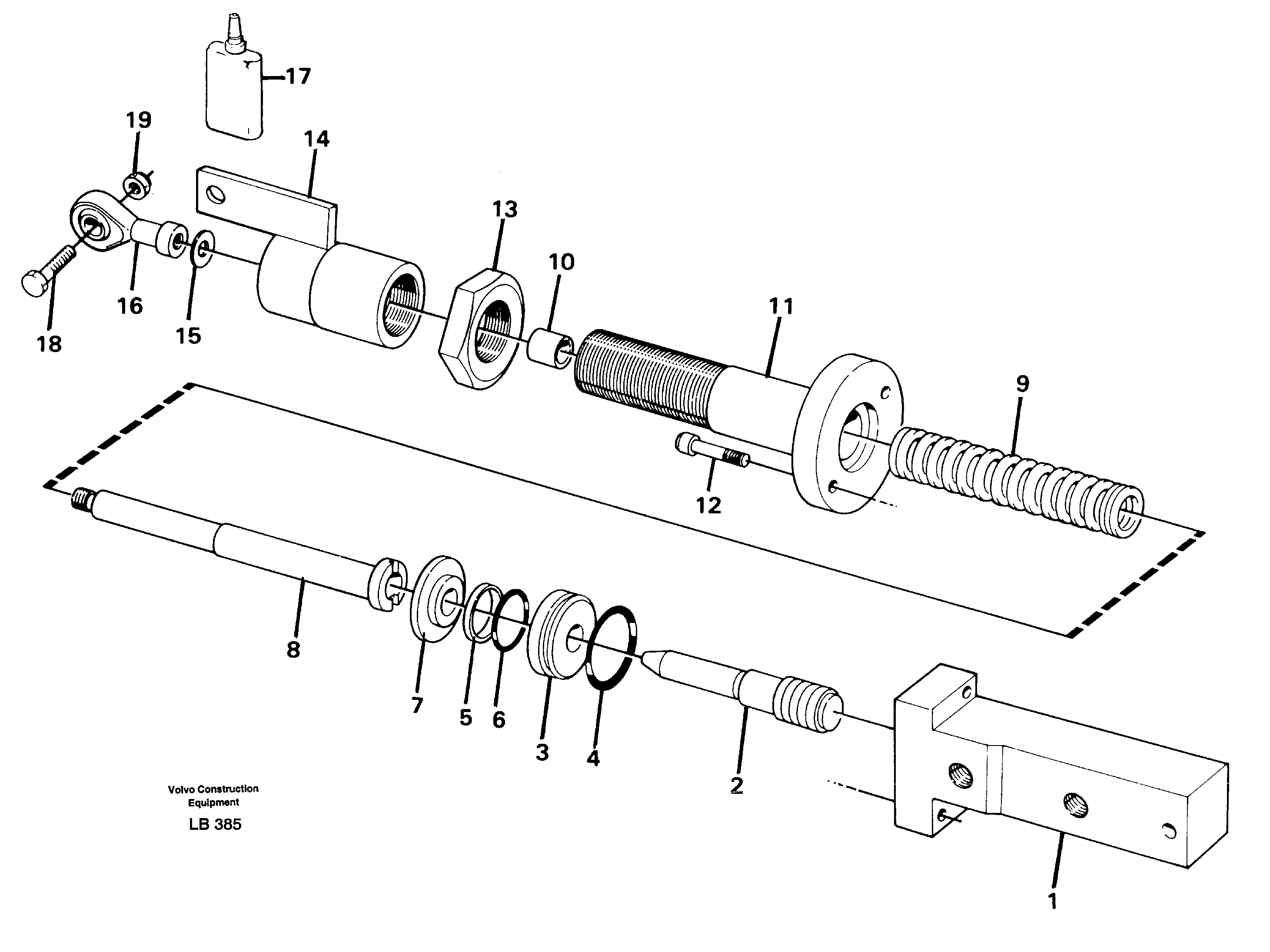 Hydraulic cylinder — volvo parts diagram