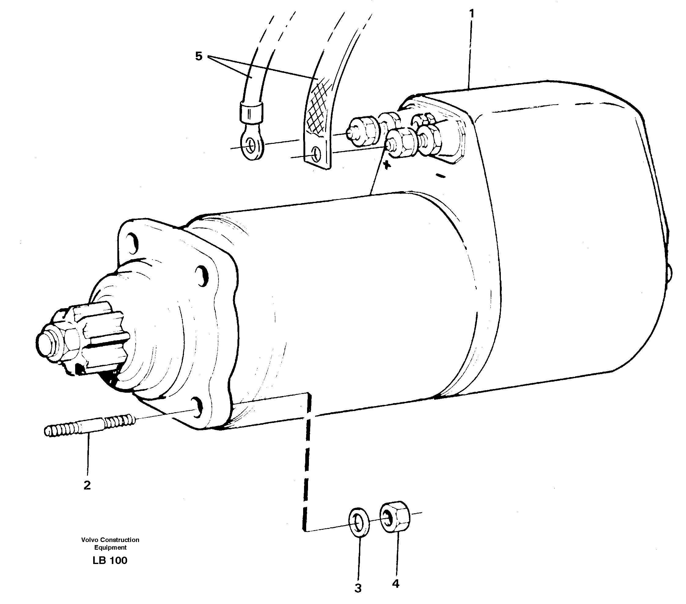 Starter motor, mounting — volvo parts diagram