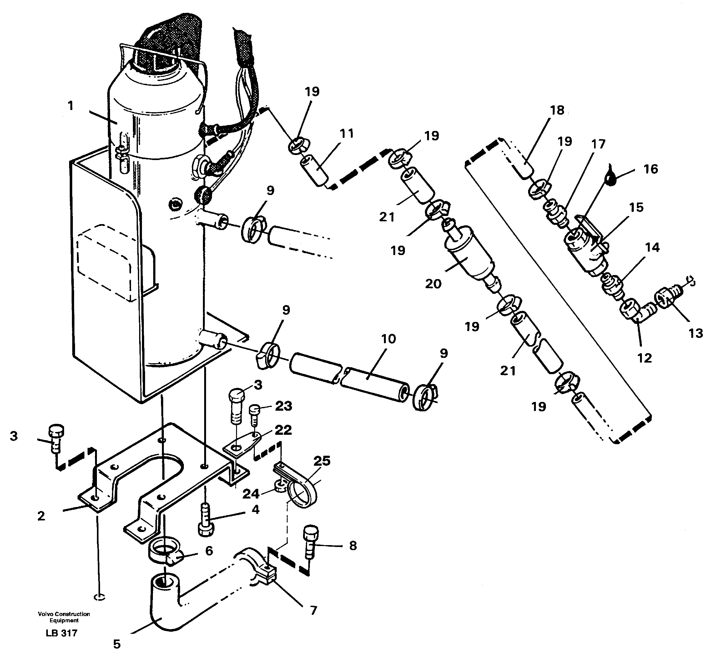 Heater, diesel installation  14263594 — volvo parts diagram