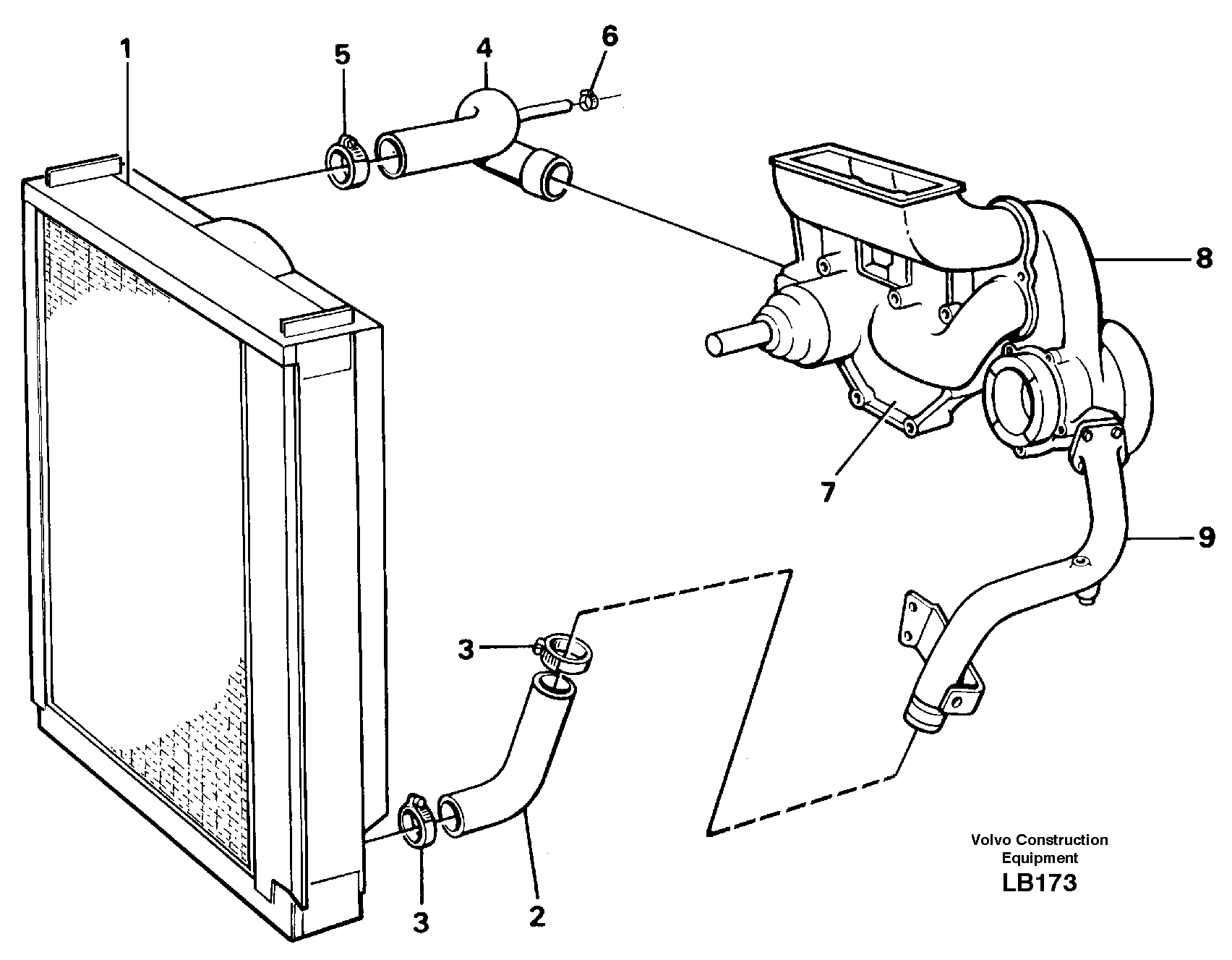 Cooling system — volvo parts diagram