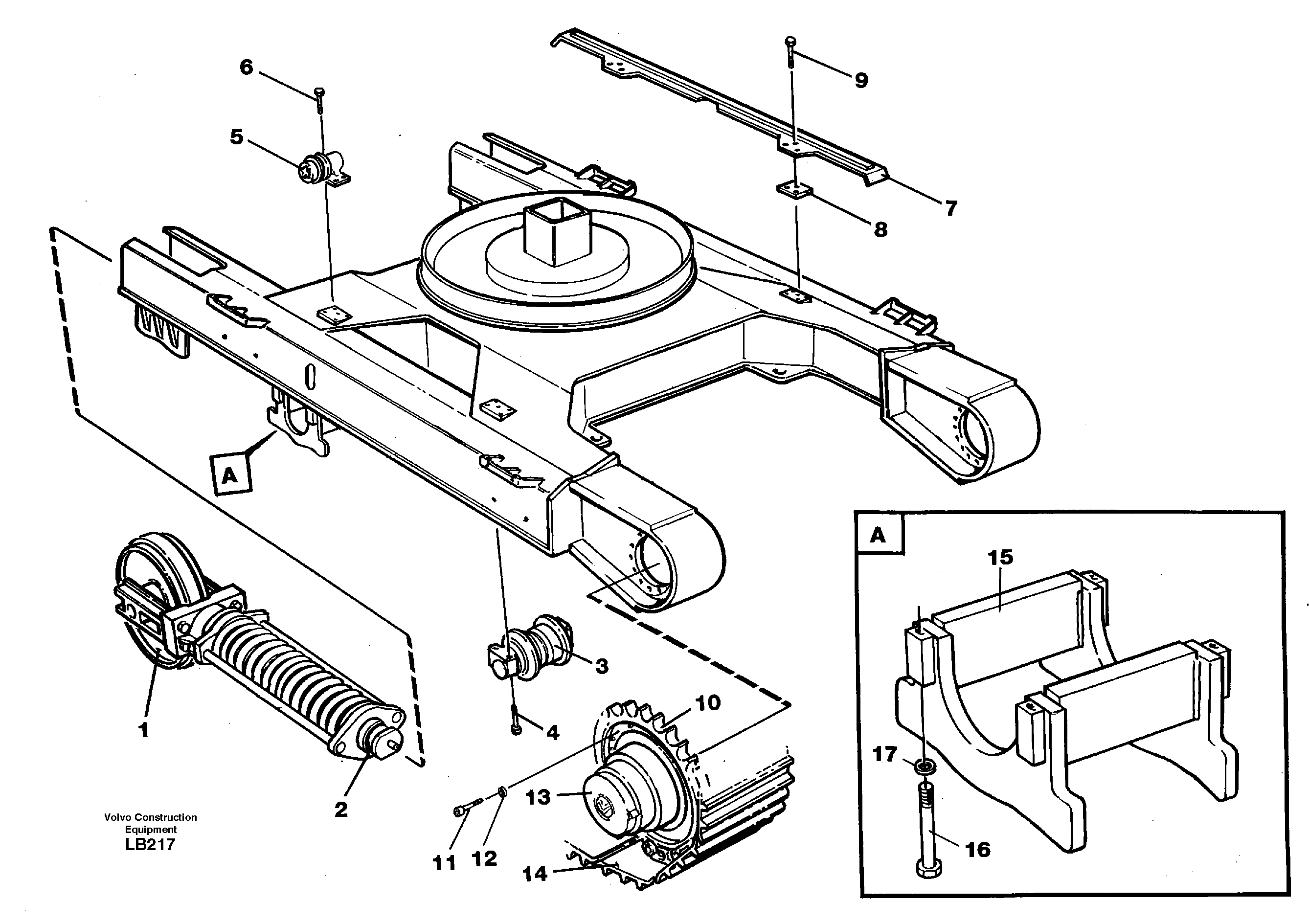 Crawler unit — volvo parts diagram