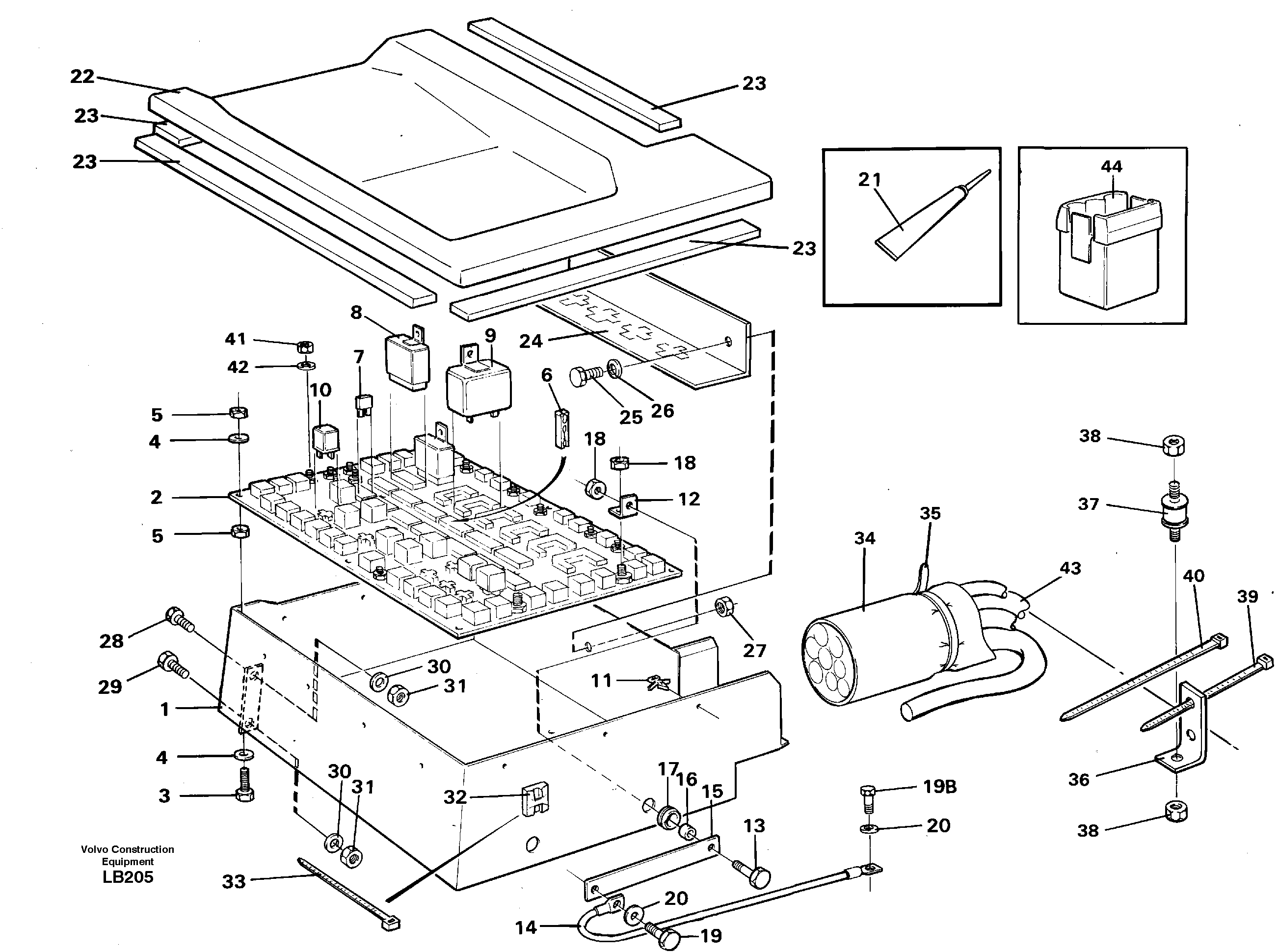 Electrical distribution unit, assembly — volvo parts diagram