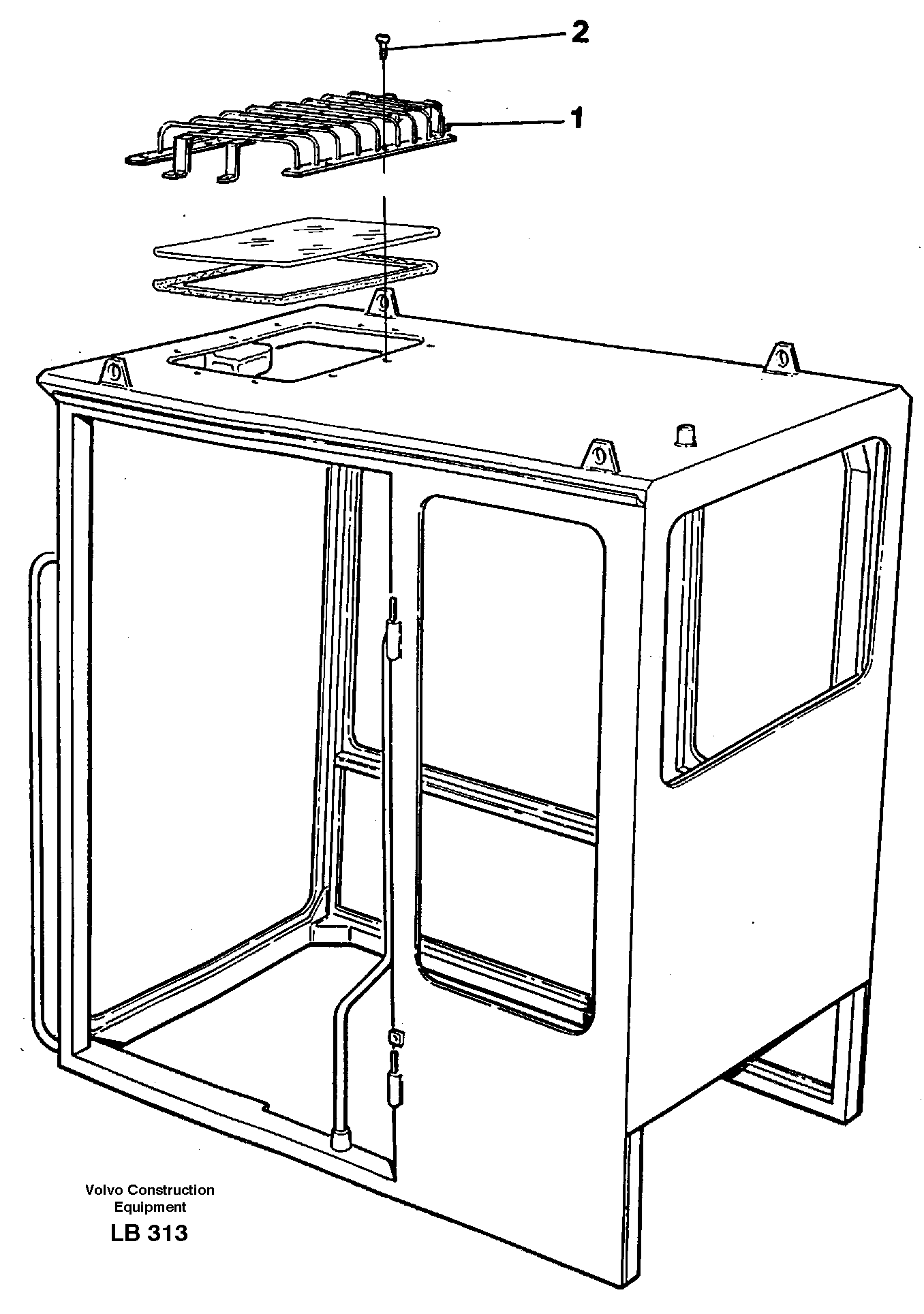 Grille over roof Window  14253611 — volvo parts diagram