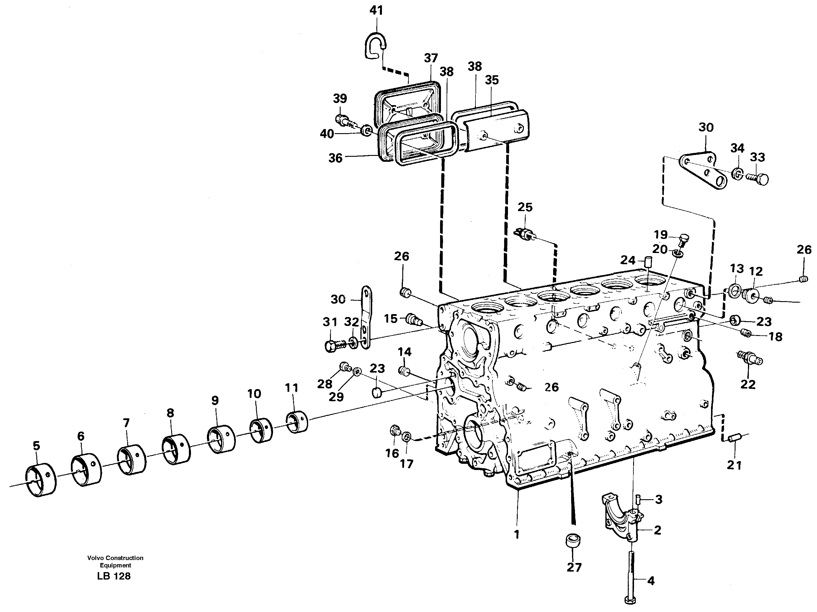 Cylinder block — volvo parts diagram