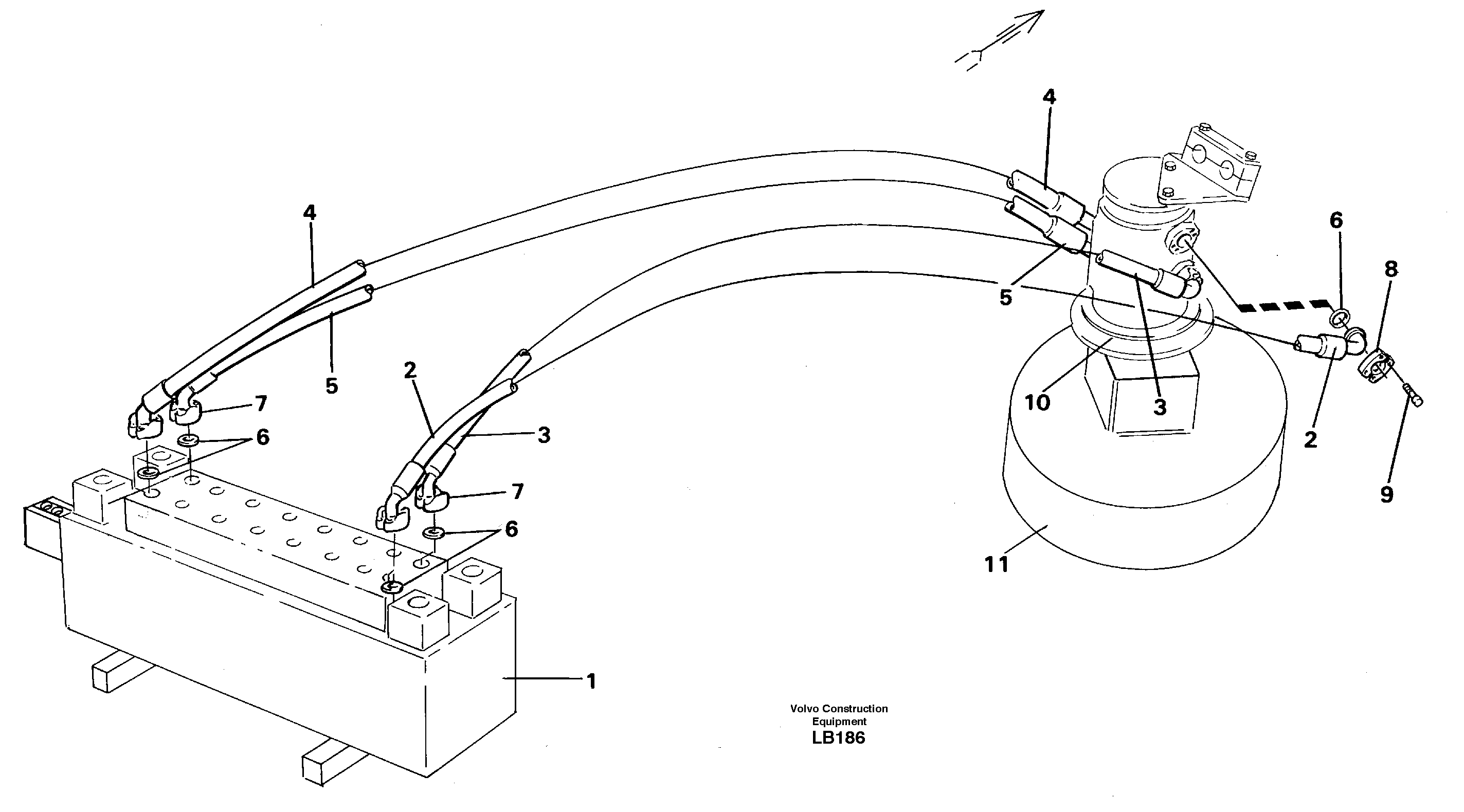 Hydraulic system, travel — volvo parts diagram