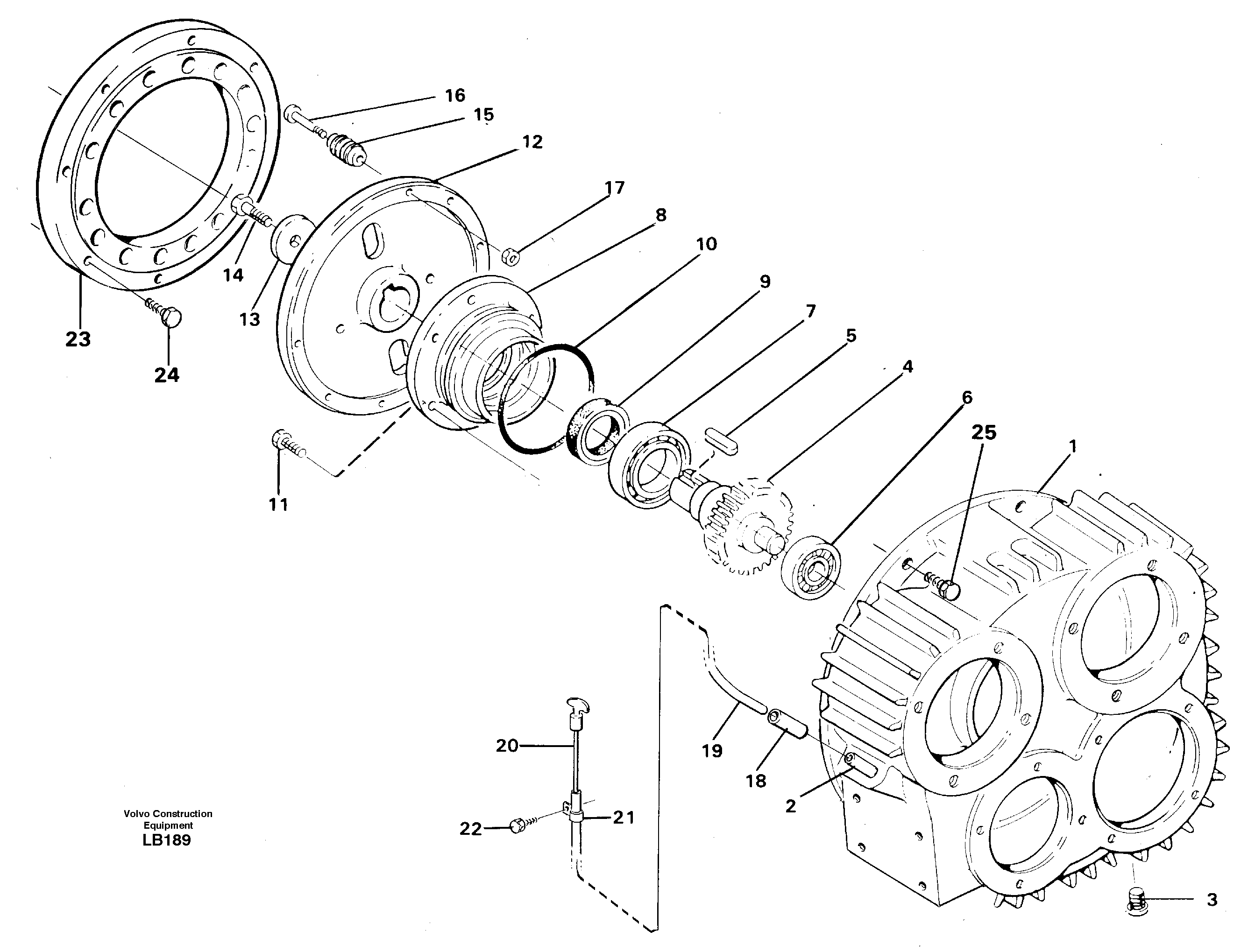 Pump gear box — volvo parts diagram