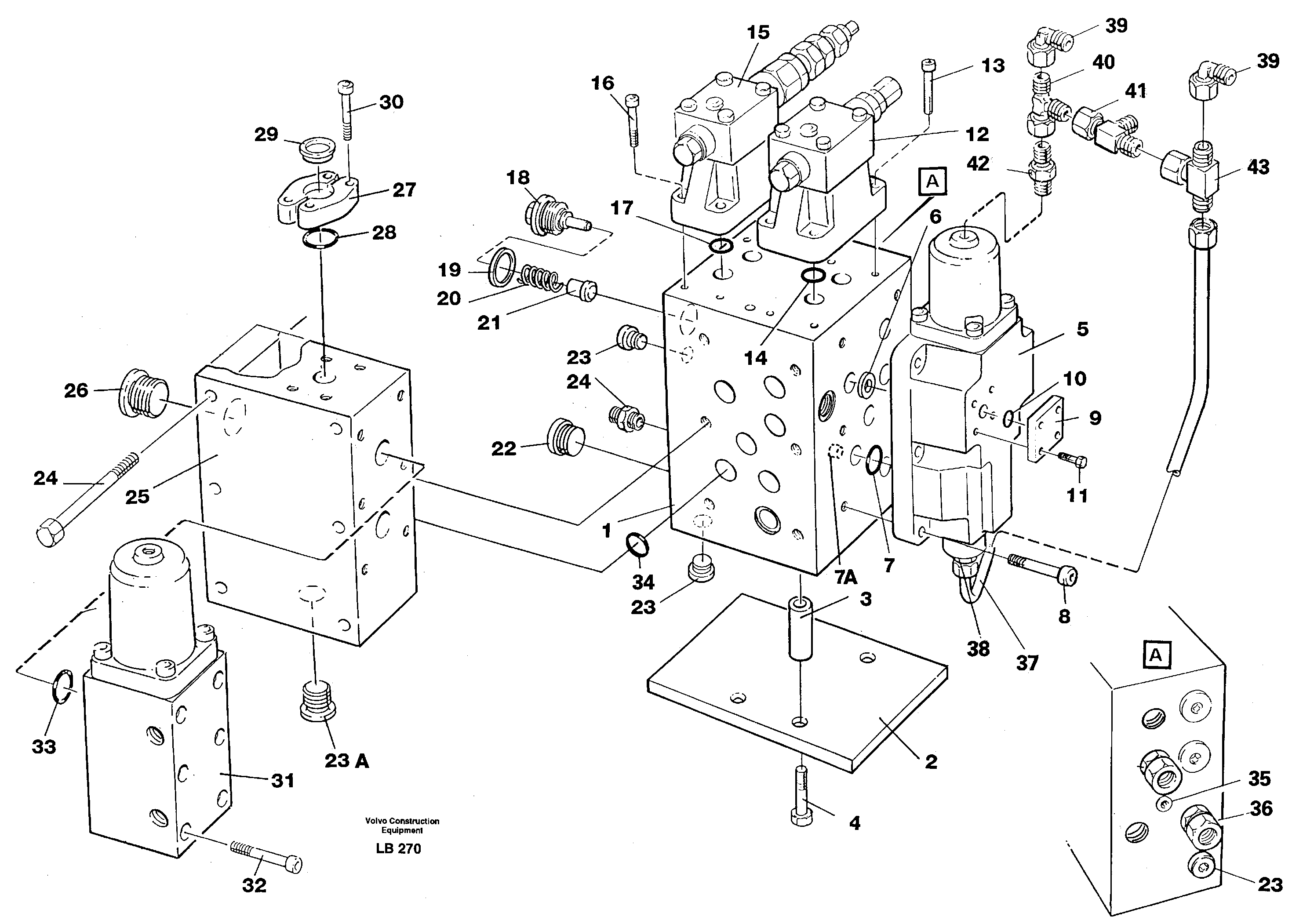 Slew valve assembly — volvo parts diagram