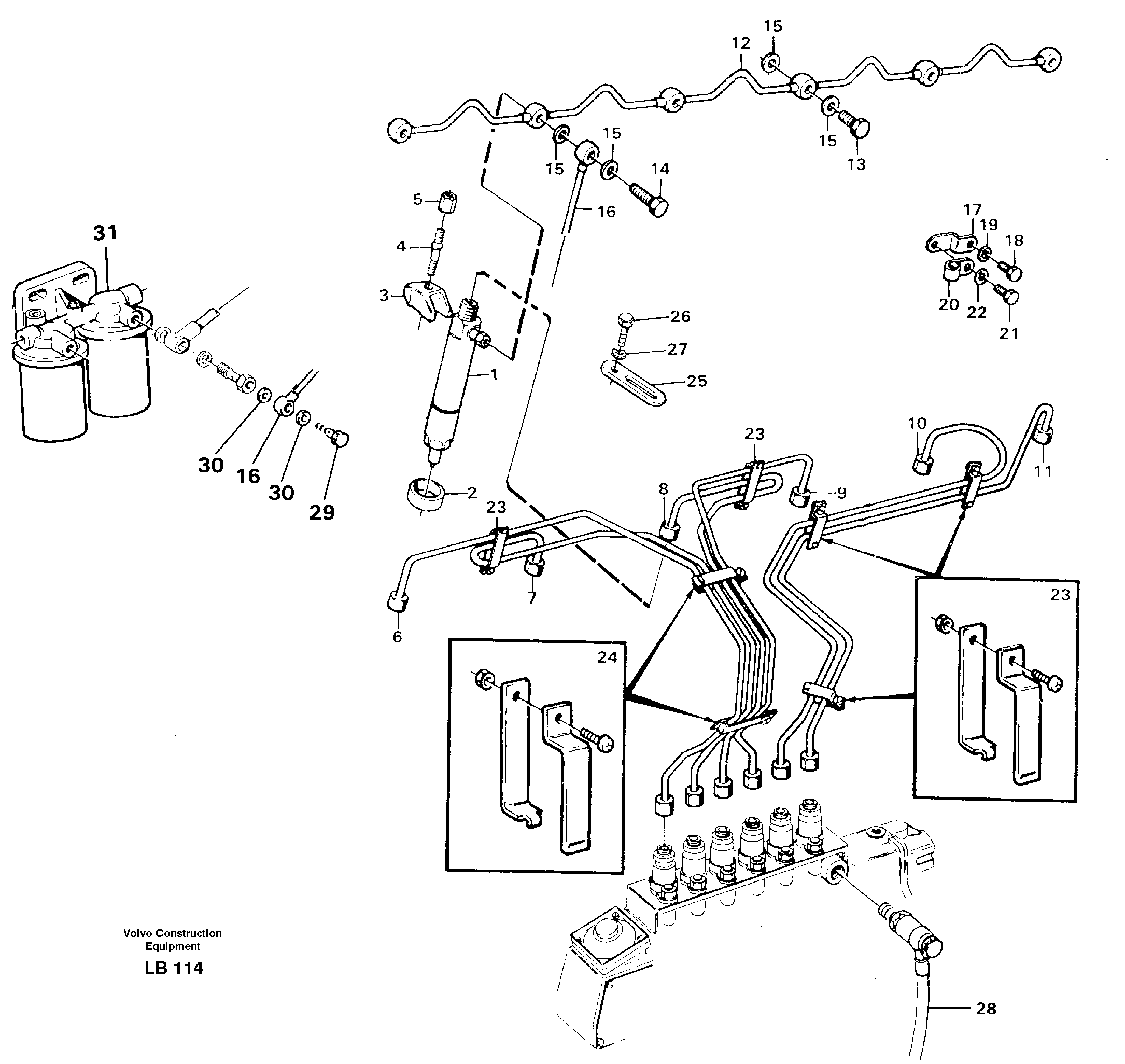 Fuel pipes: injector — volvo parts diagram