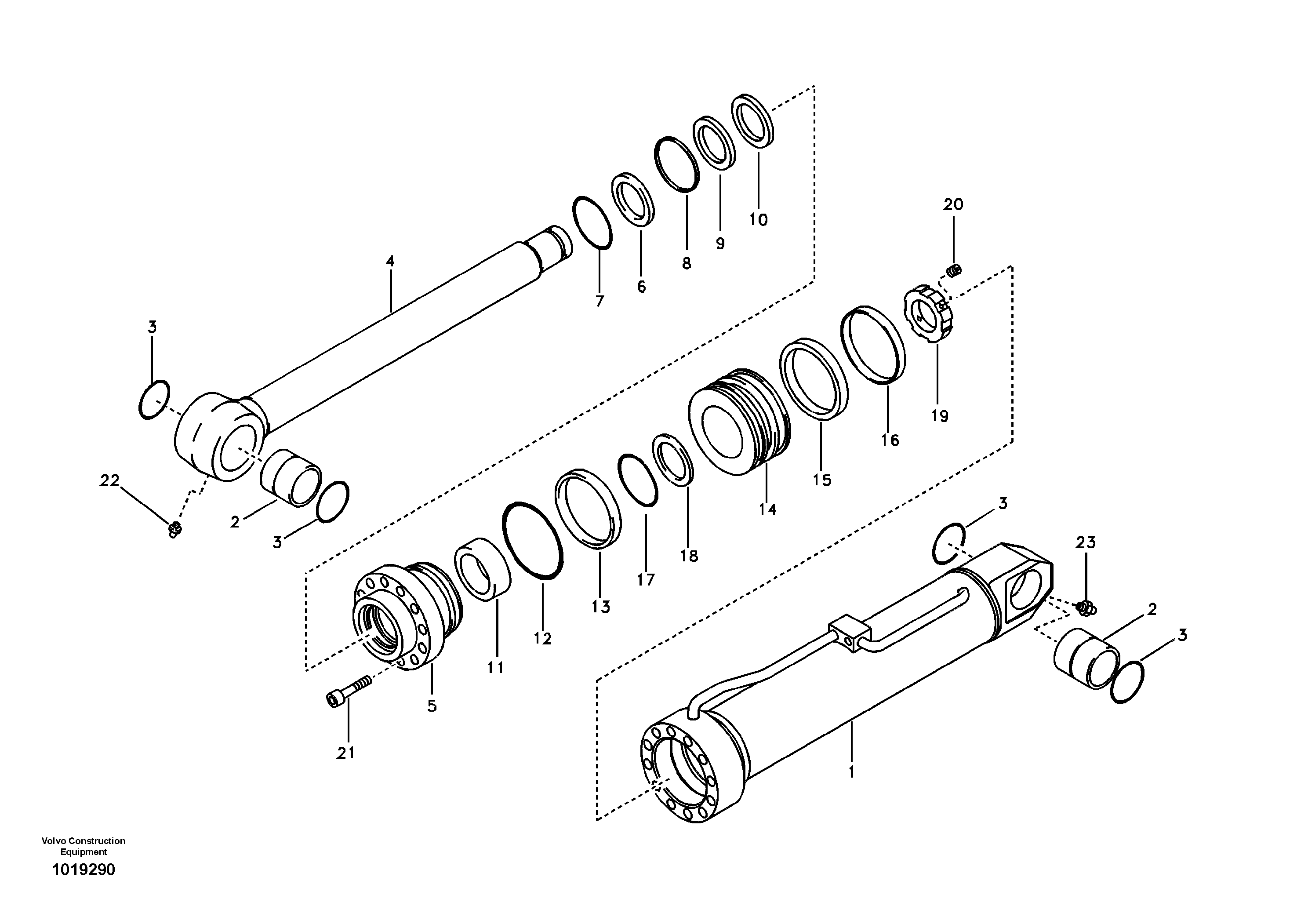 Hydraulic cylinder, Removal Counterweight. — volvo parts diagram