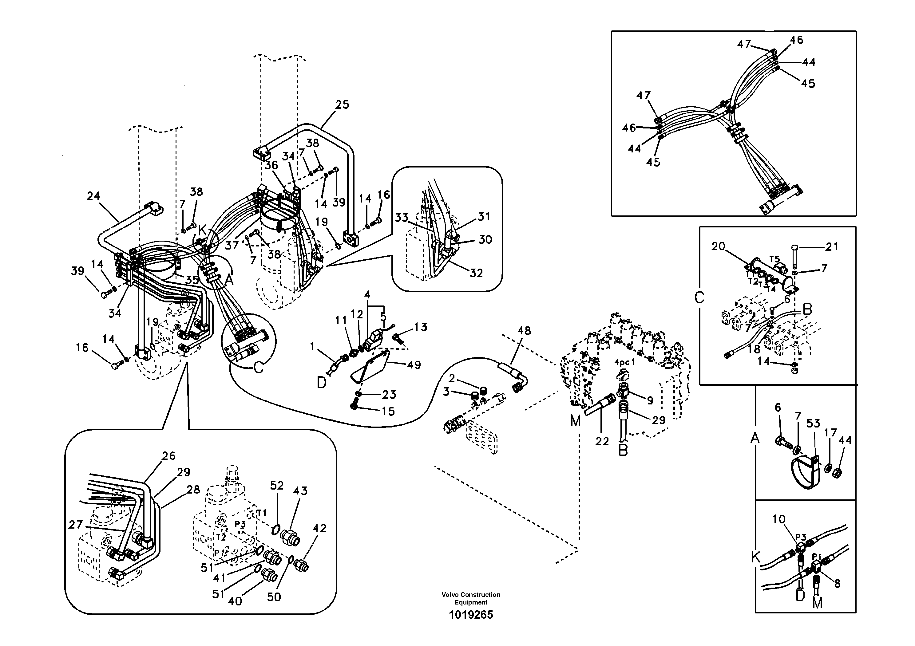 Working hydraulic, boom rupture — volvo parts diagram