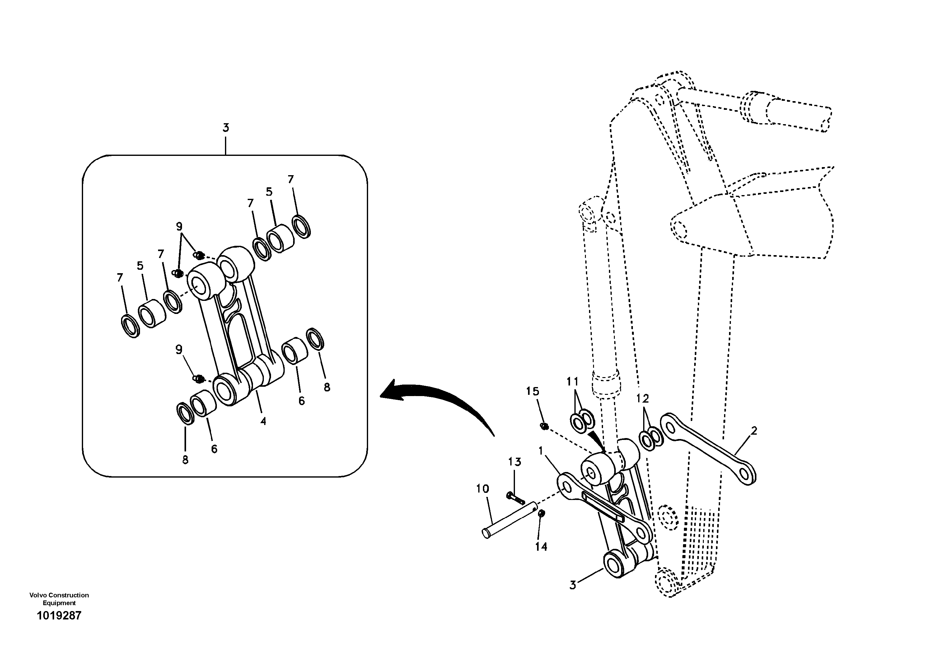 Links to connecting rod — volvo parts diagram