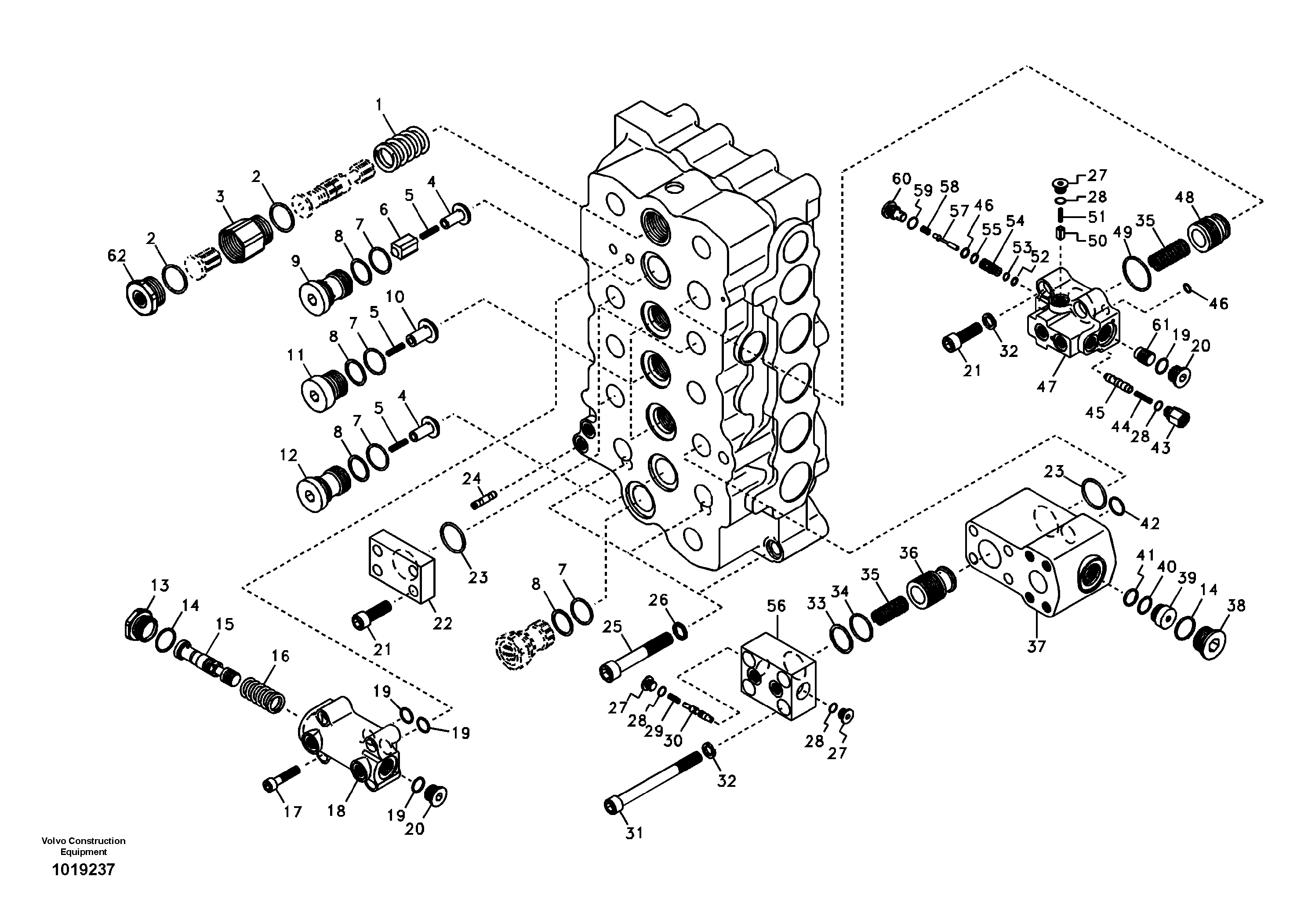 Main control valve — volvo parts diagram