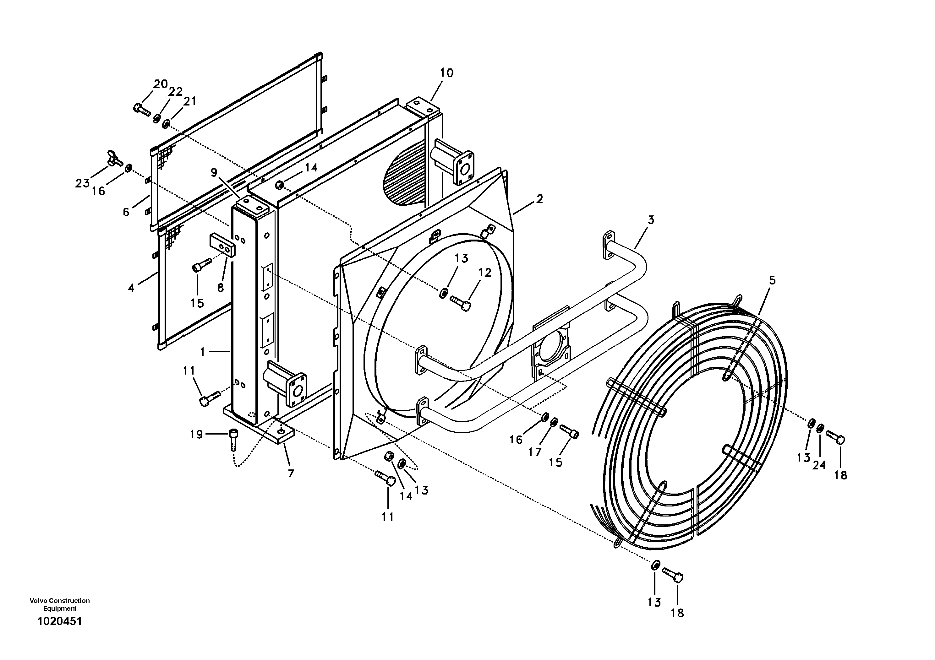 Hydraulic system, oil cooler — volvo parts diagram