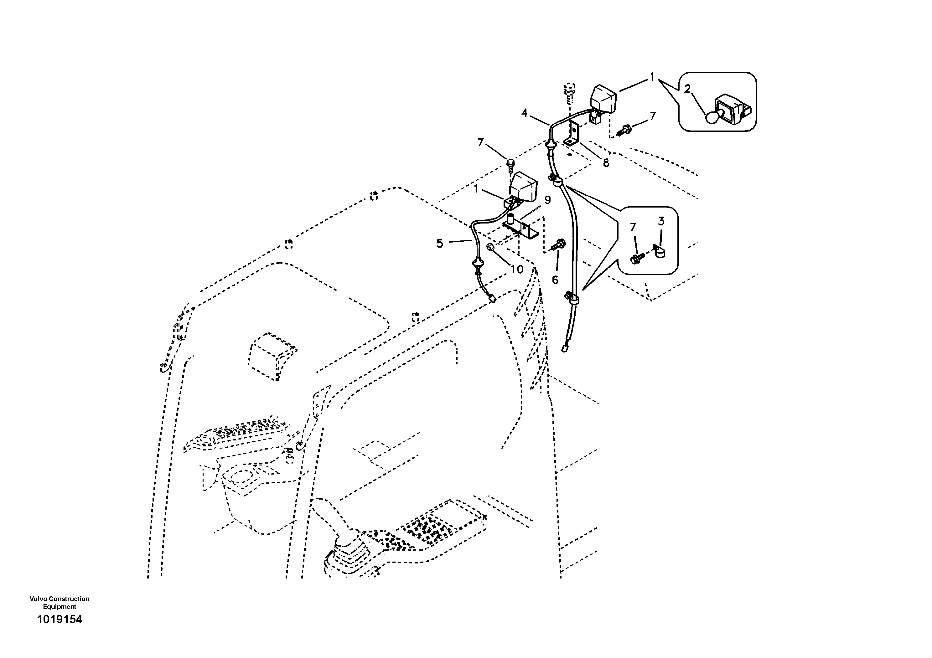Work lights, extra — volvo parts diagram