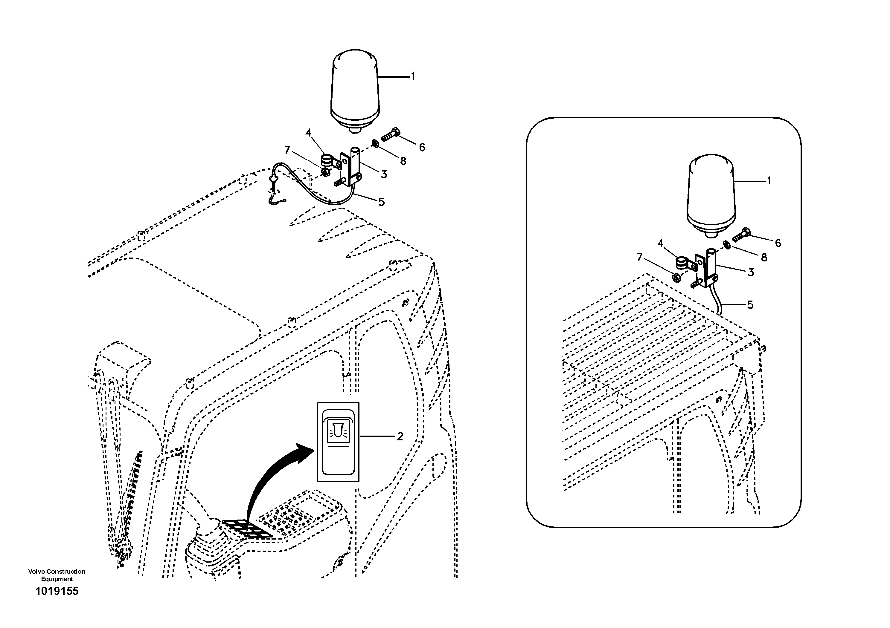 Rotating beacon — volvo parts diagram