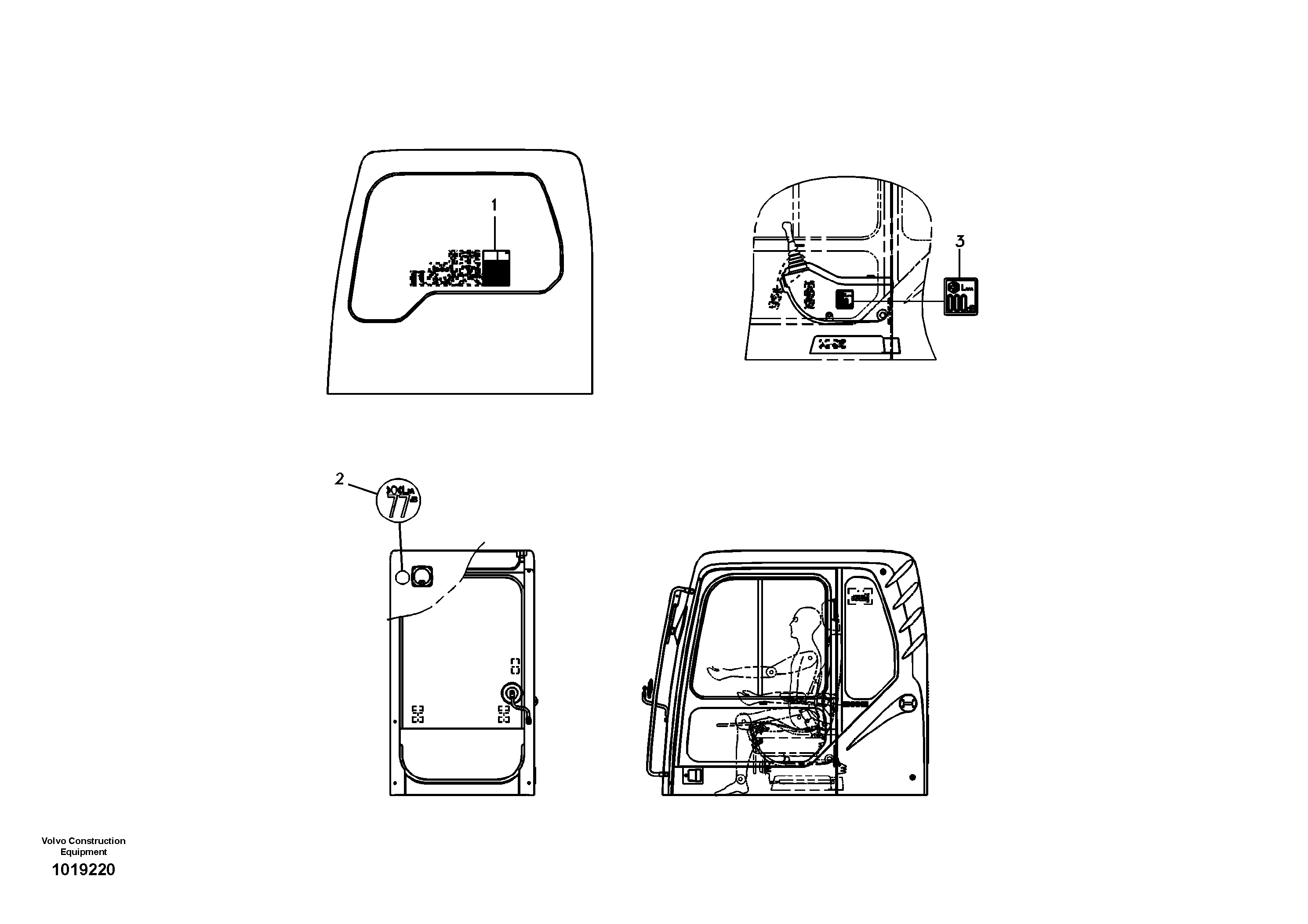 Decal, inner location — volvo parts diagram