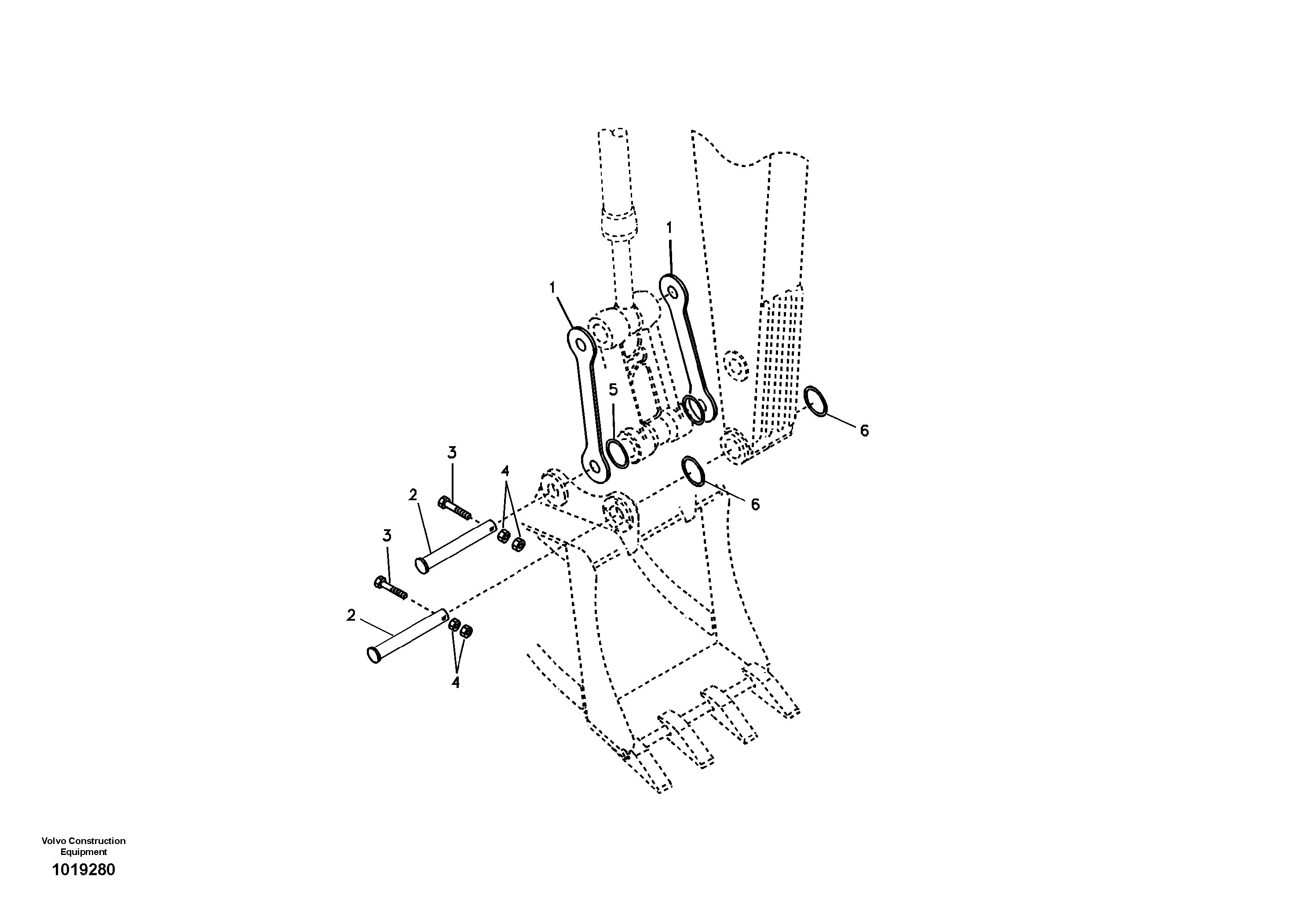 Linkage for no bucket — volvo parts diagram
