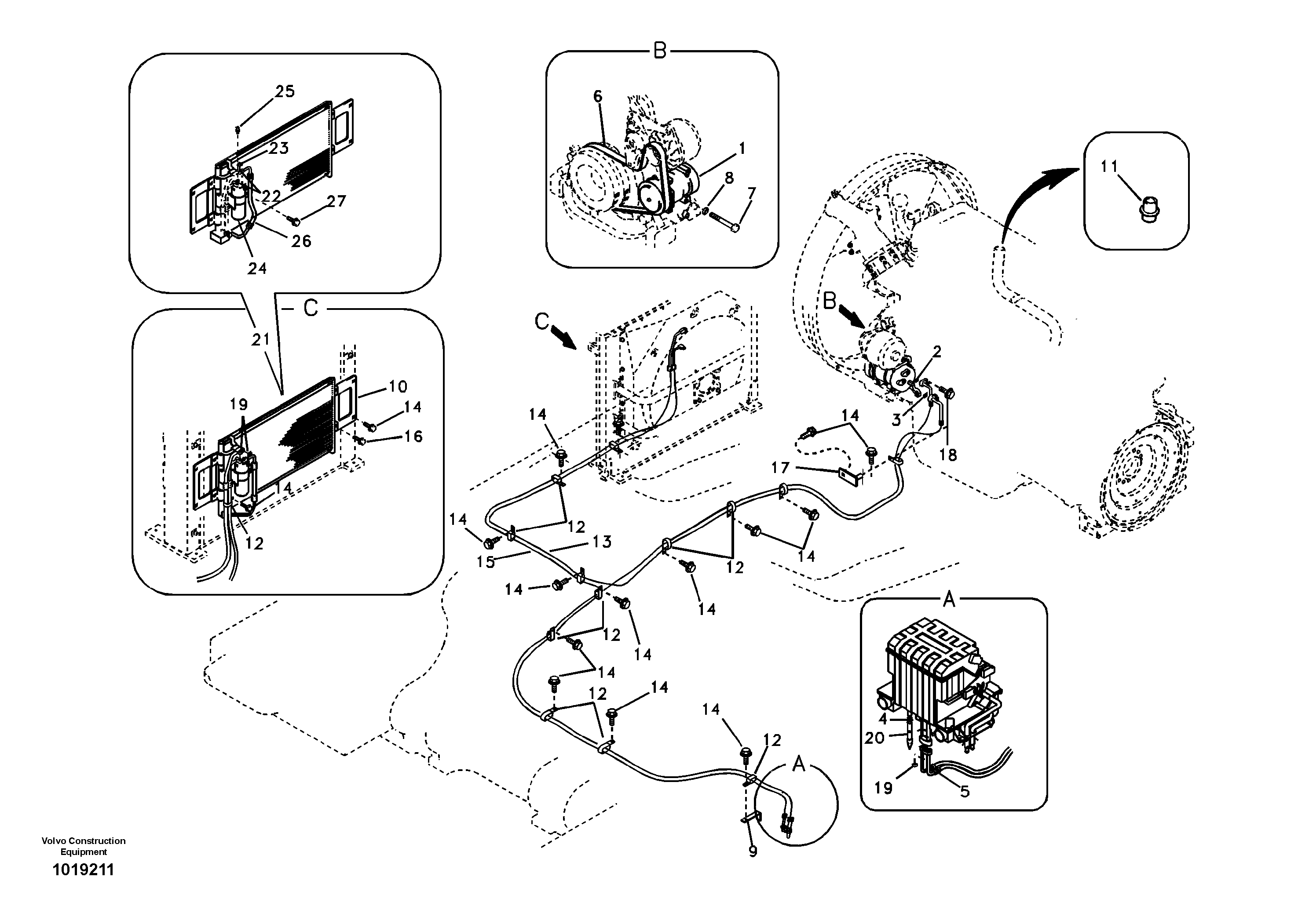 Air conditioning unit line — volvo parts diagram