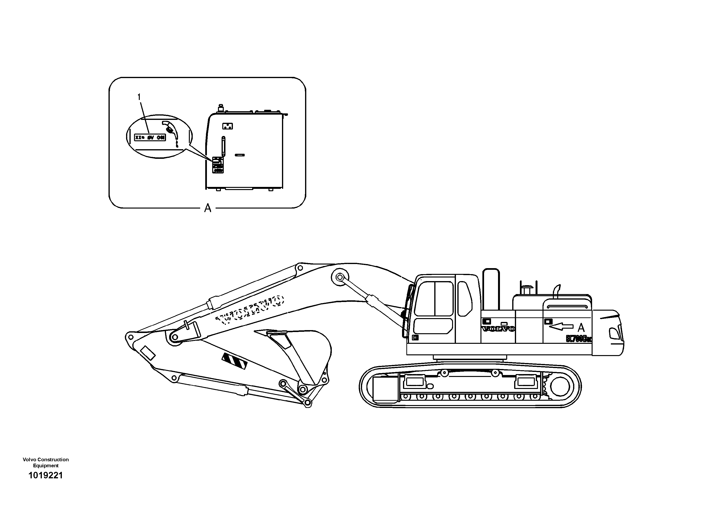 Decal, outer location — volvo parts diagram