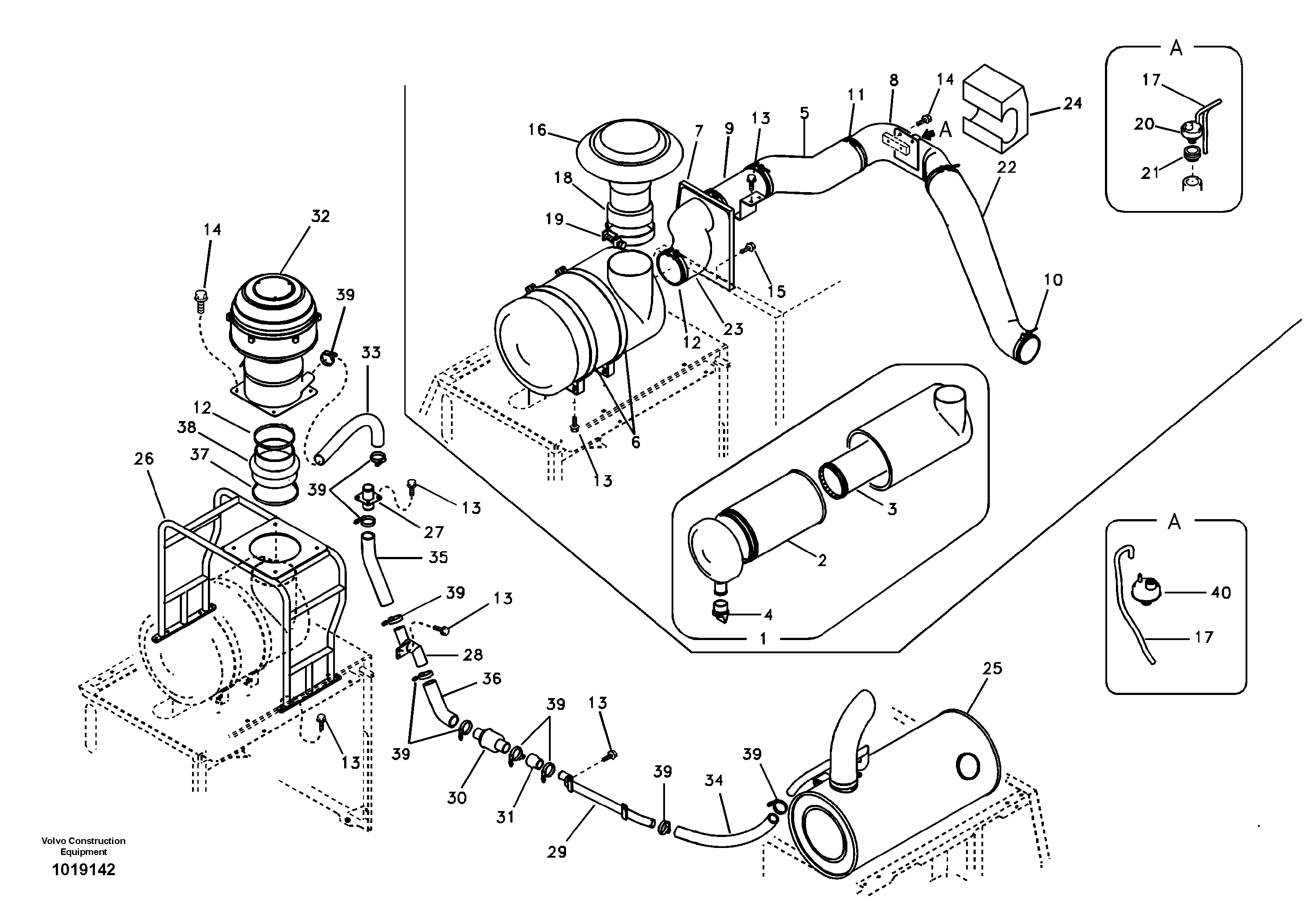 Inlet system — volvo parts diagram