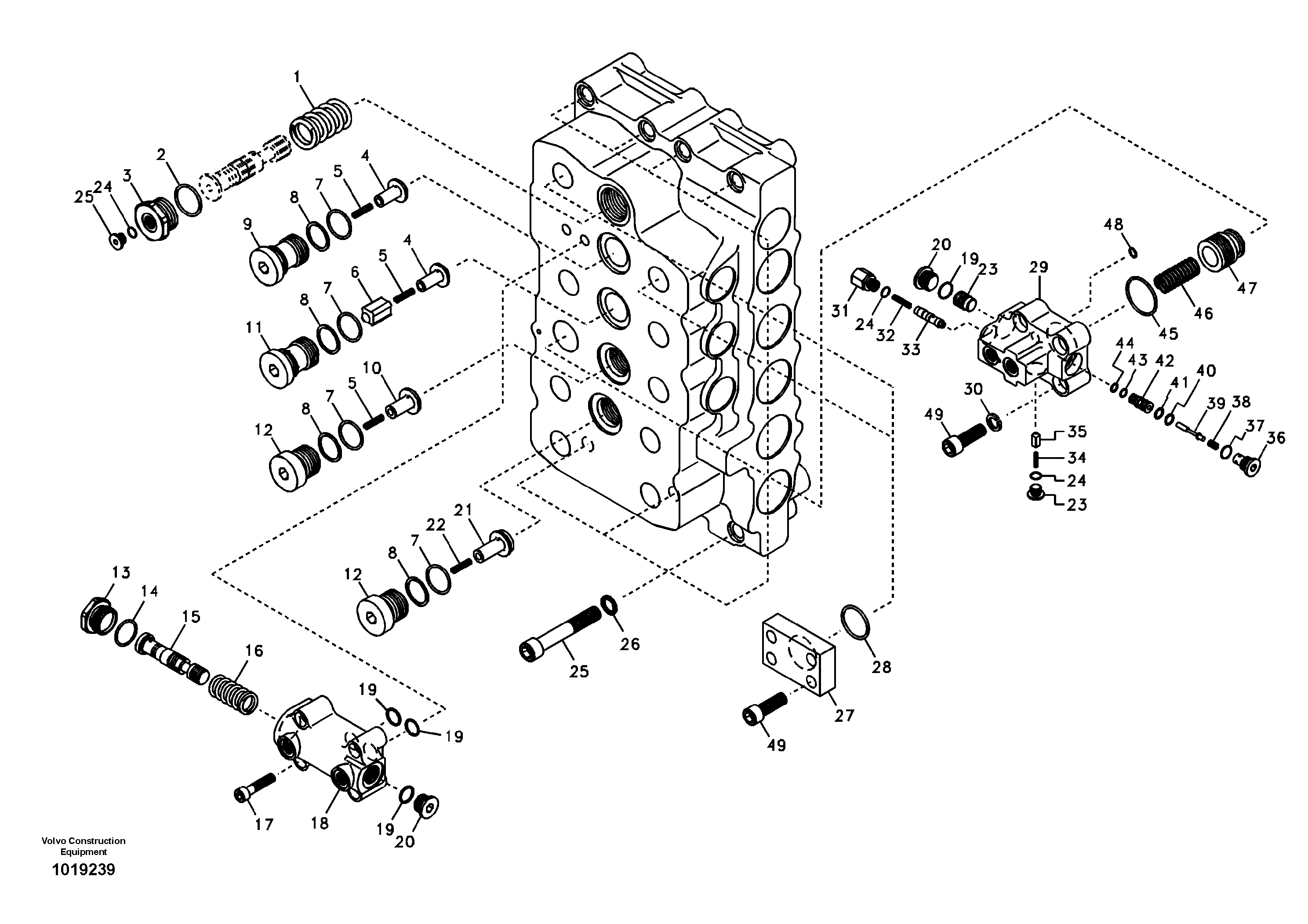 Main control valve — volvo parts diagram