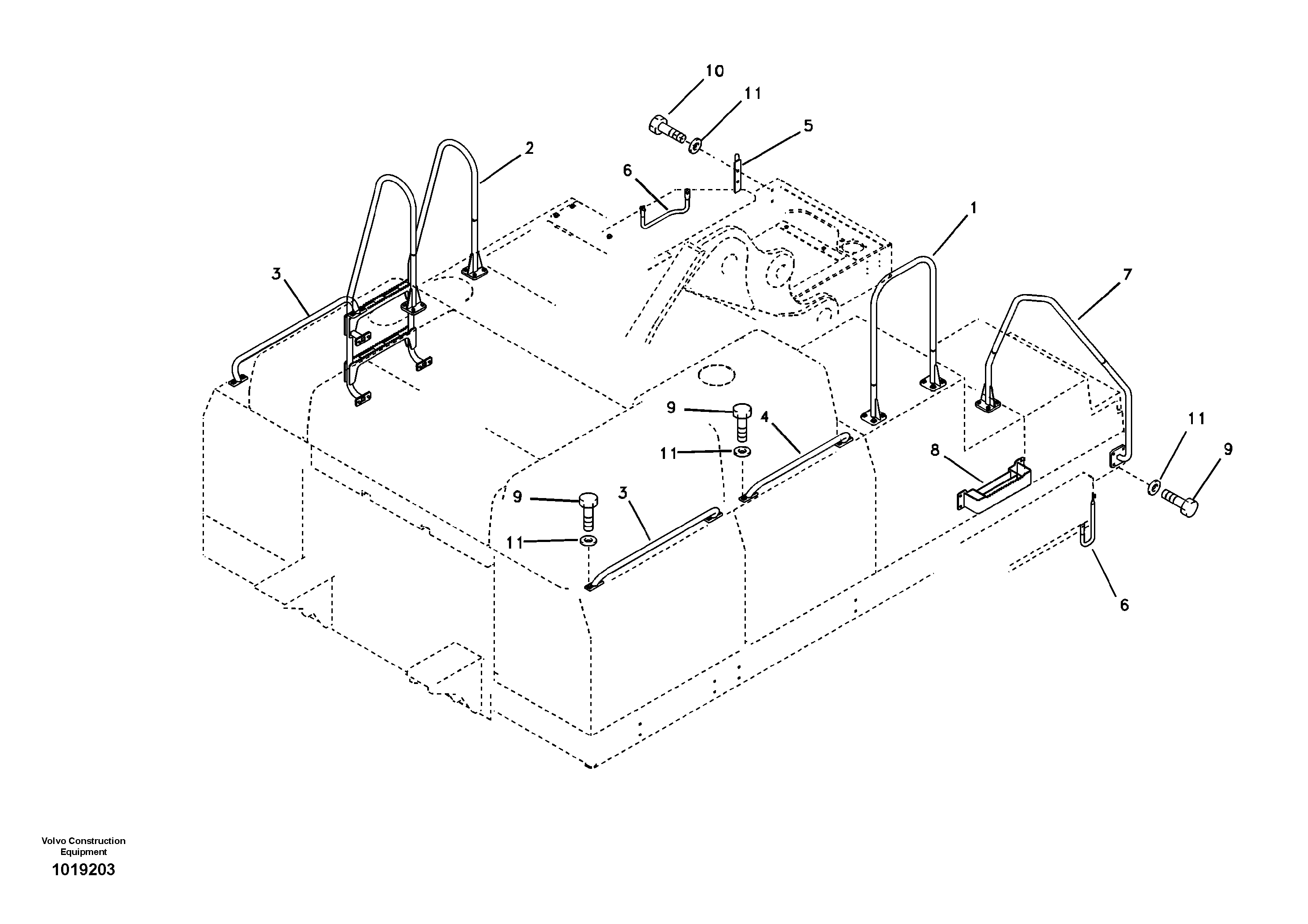 Handrail — volvo parts diagram