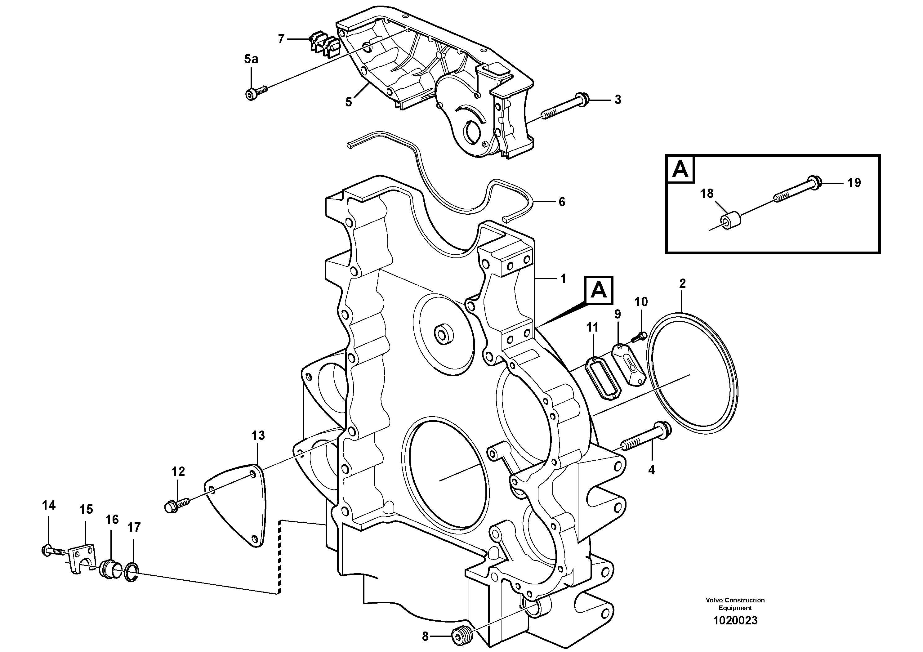 Flywheel housing — volvo parts diagram