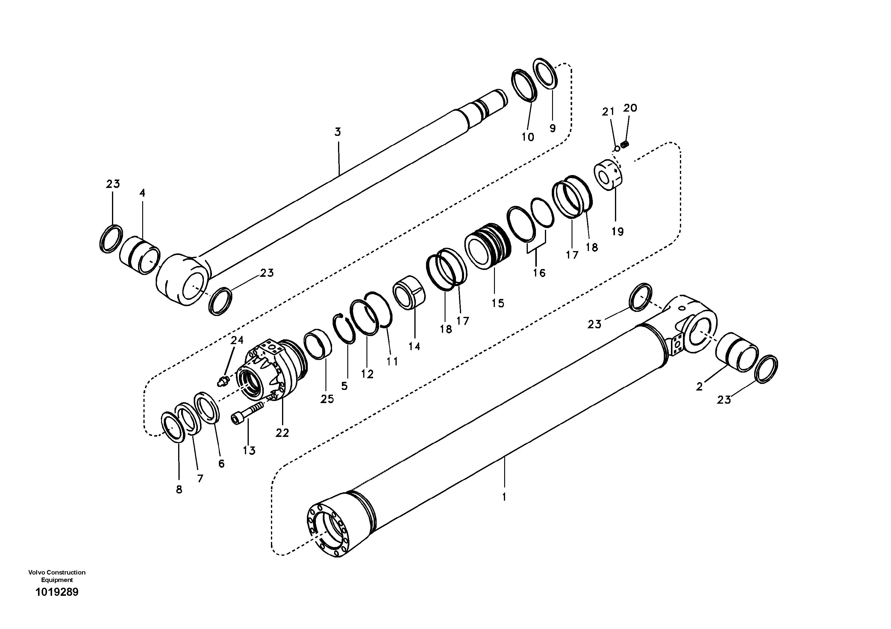 Bucket cylinder — volvo parts diagram