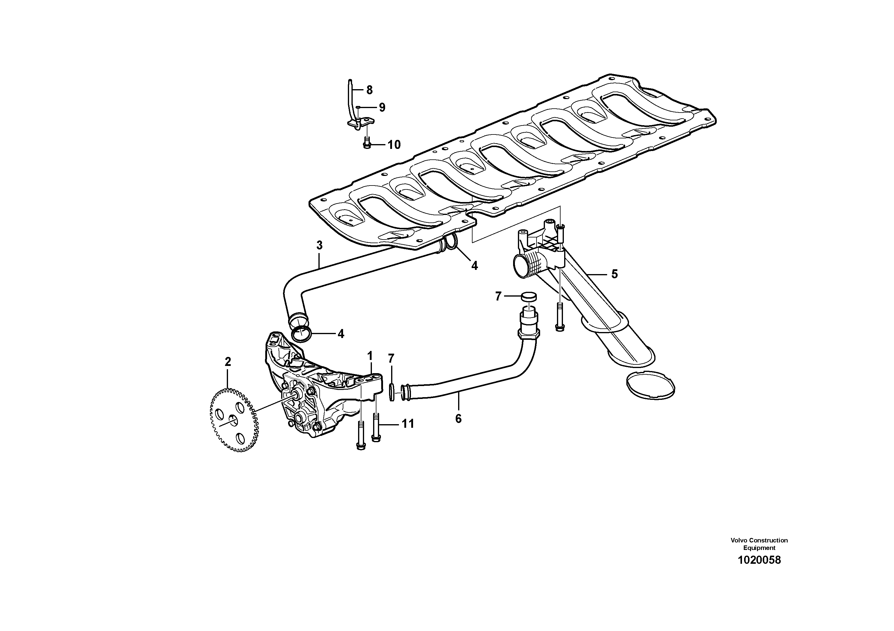 Lubricating oil system — volvo parts diagram