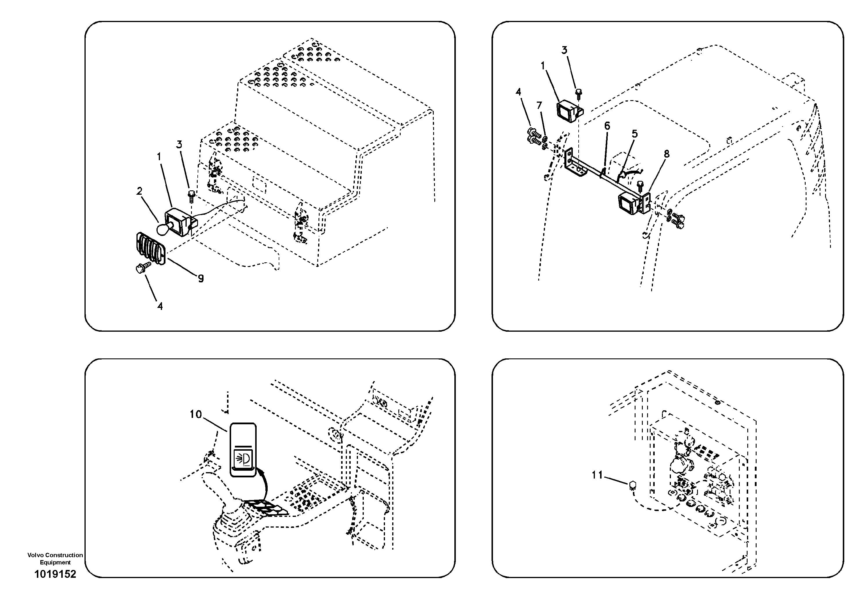 Lighting, front — volvo parts diagram