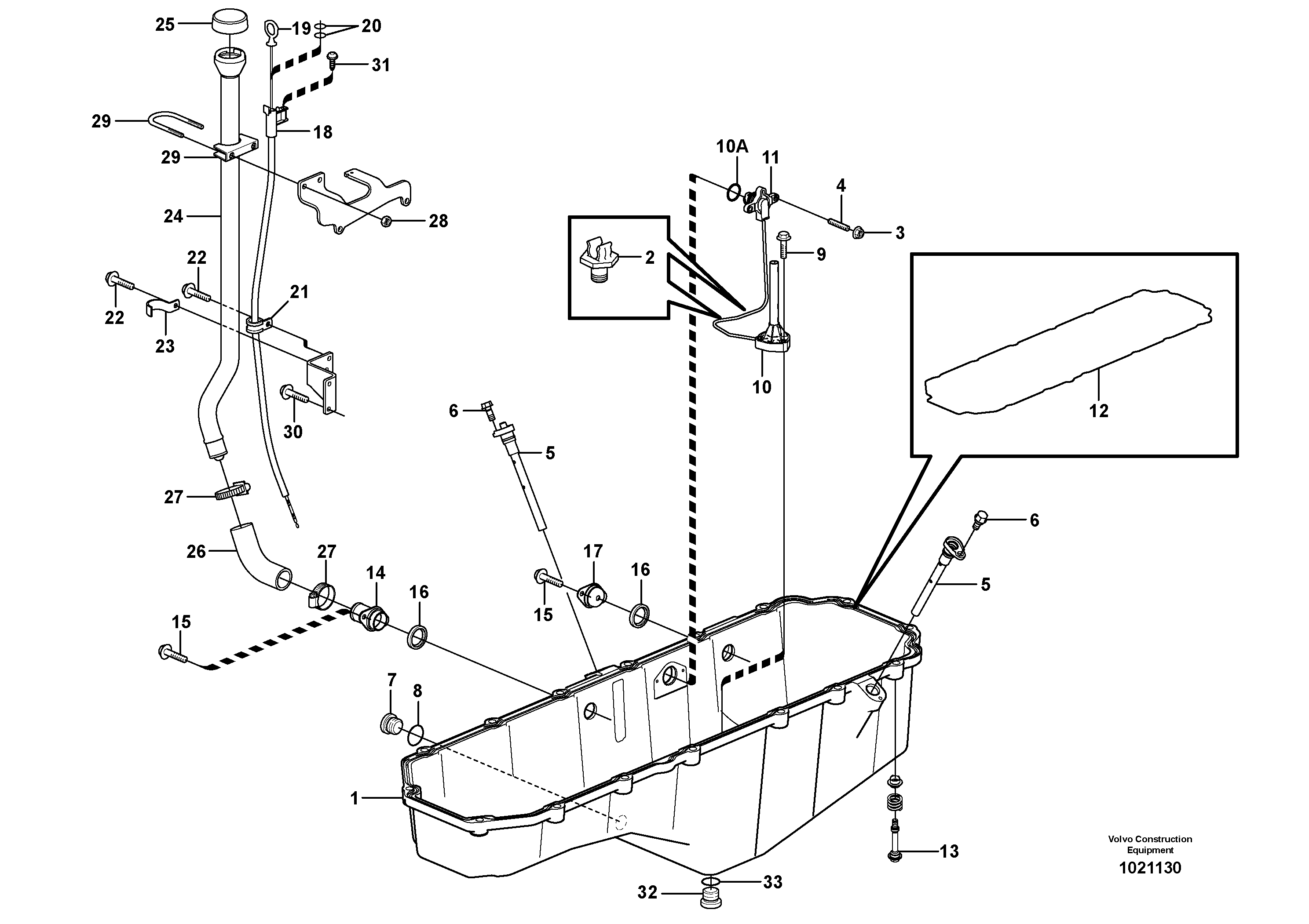 Oil sump — volvo parts diagram
